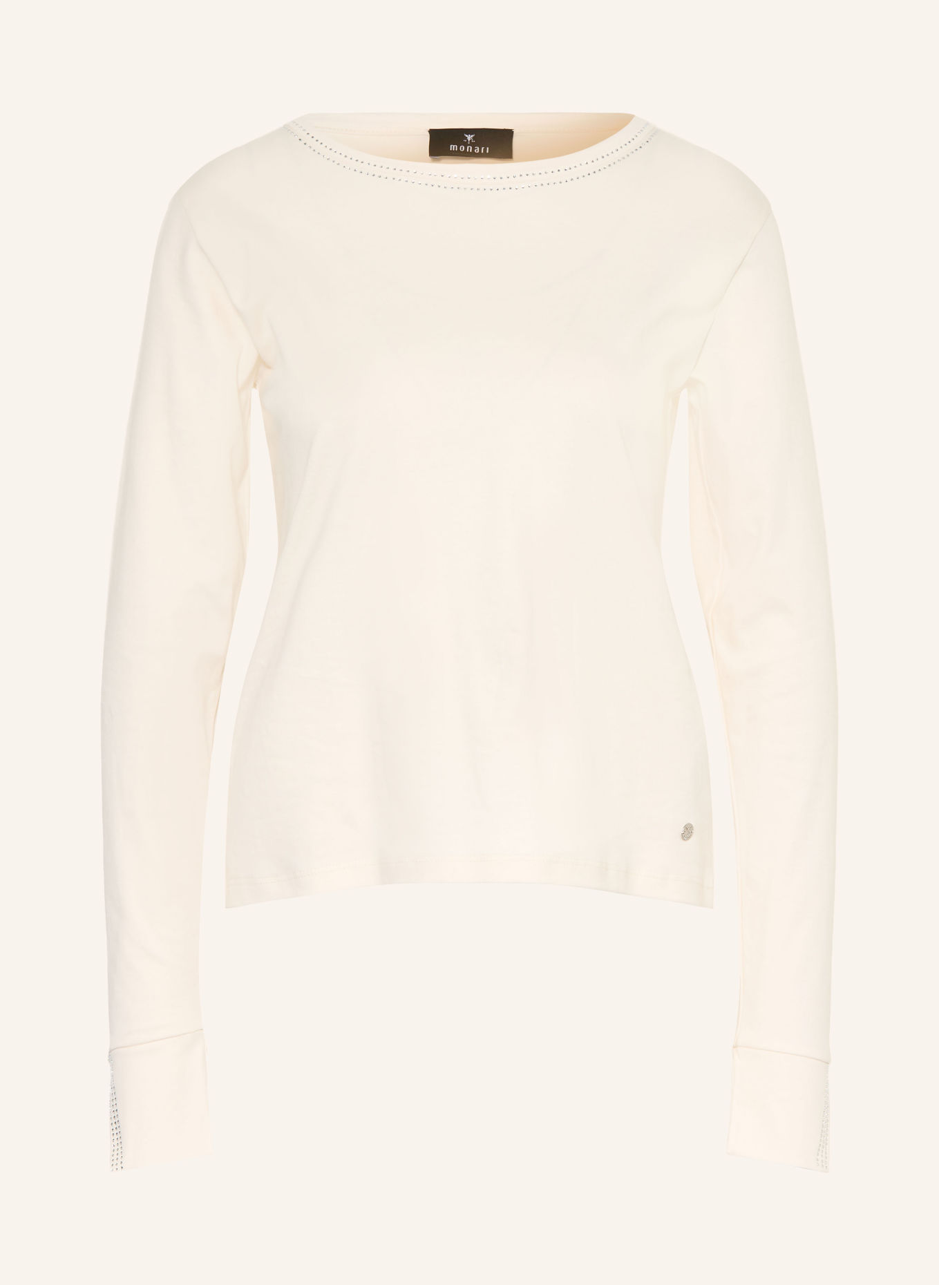 monari Longsleeve met sierstenen: ECRU