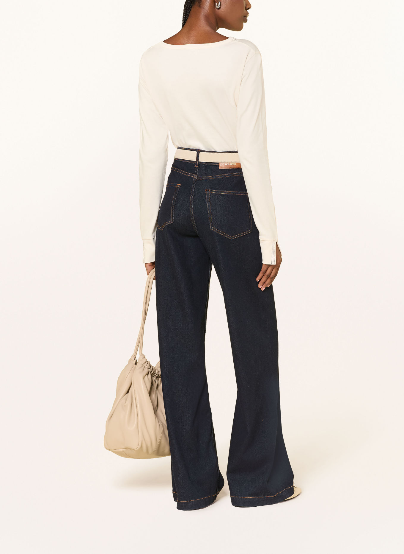monari Longsleeve met sierstenen: ECRU