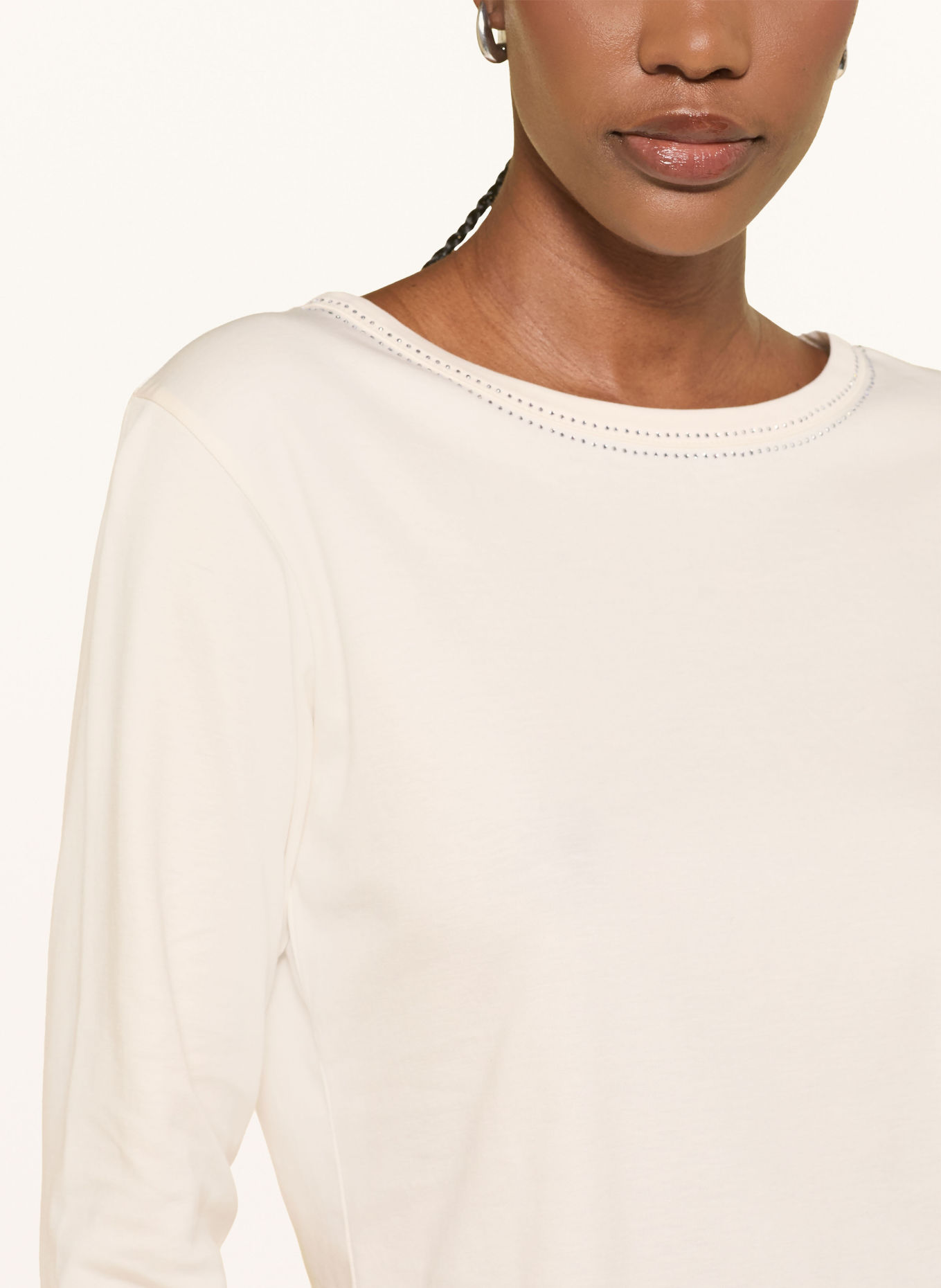 monari Longsleeve met sierstenen: ECRU