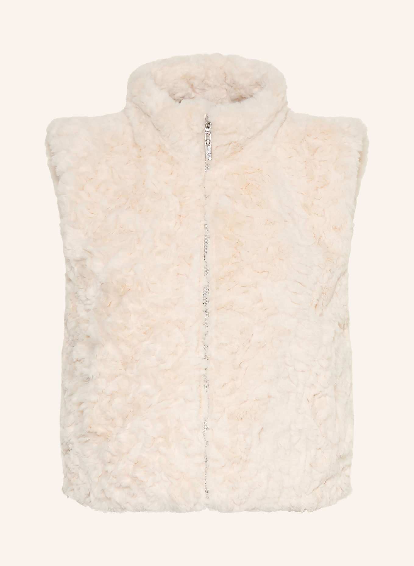 monari Bodywarmer van imitatiebont: ECRU