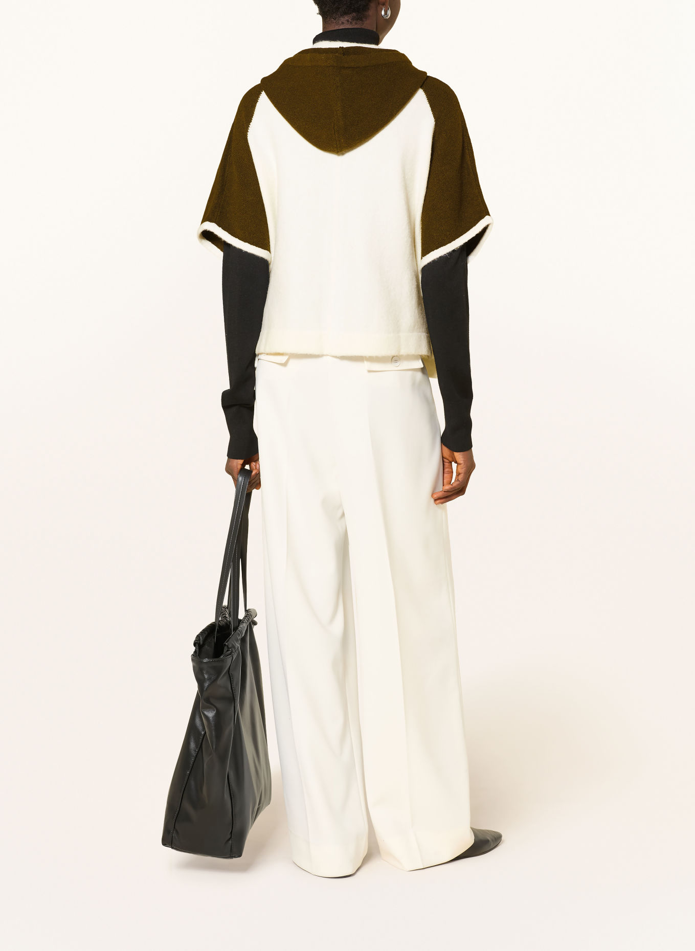 monari Vest met kant: WIT / OLIJF / ZWART
