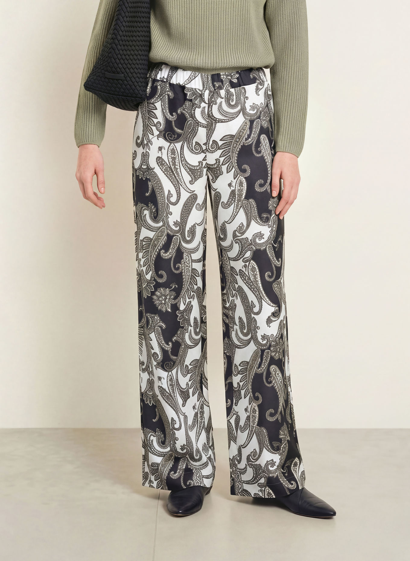 monari Broek: ZWART / KAKI / WIT