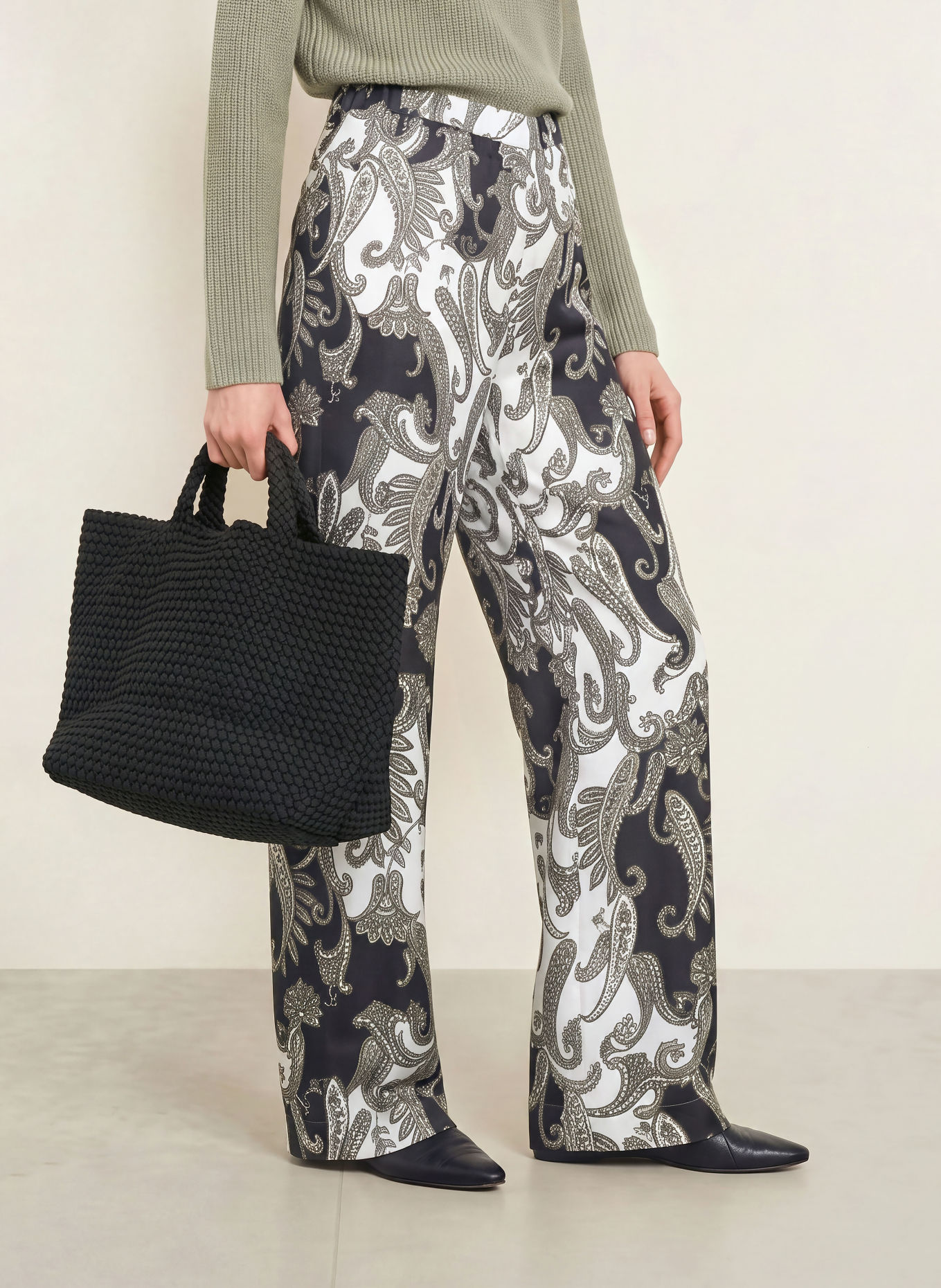 monari Broek: ZWART / KAKI / WIT