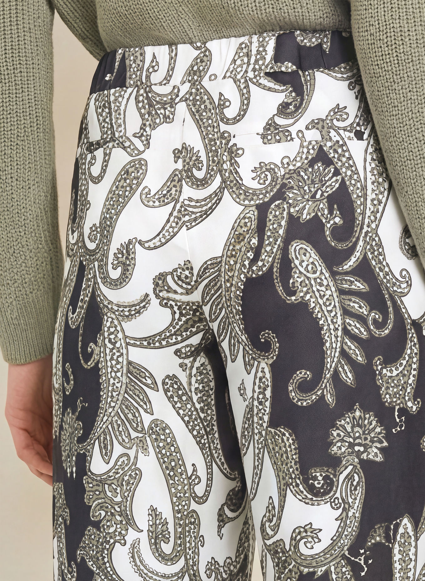 monari Broek: ZWART / KAKI / WIT