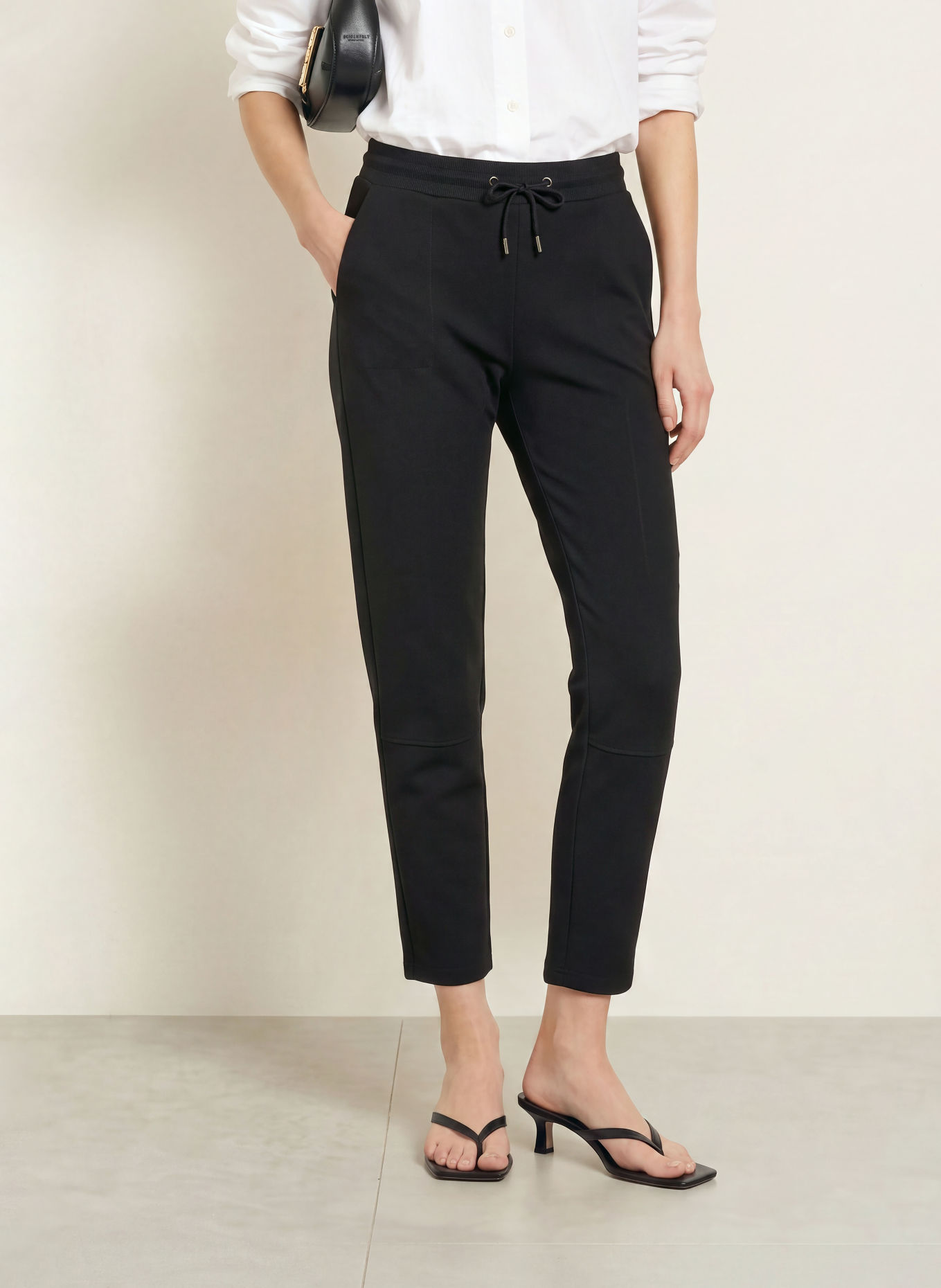 monari Broek in joggingstijl: ZWART