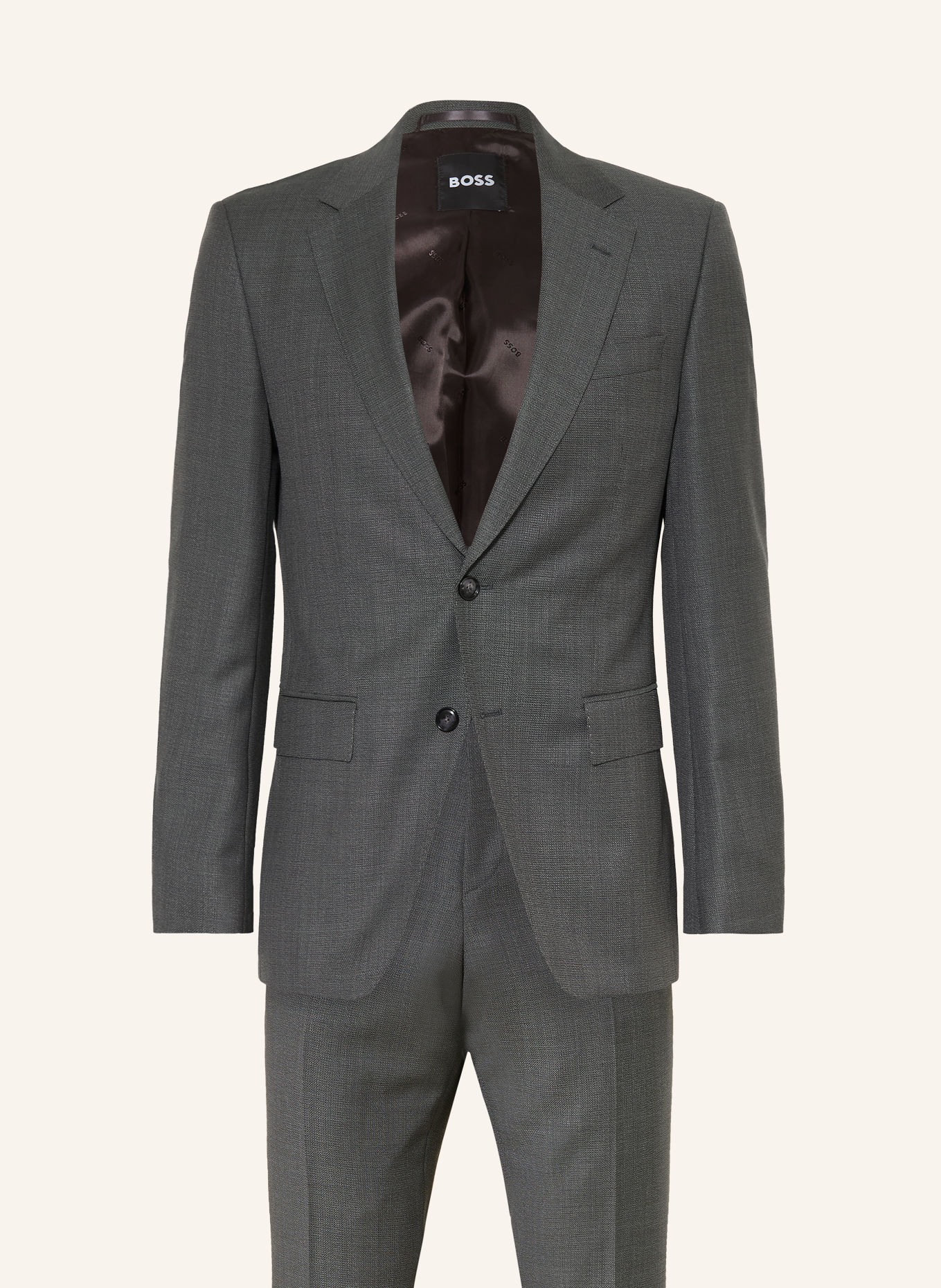 BOSS HUGE Slim Fit Suit: GRAY
