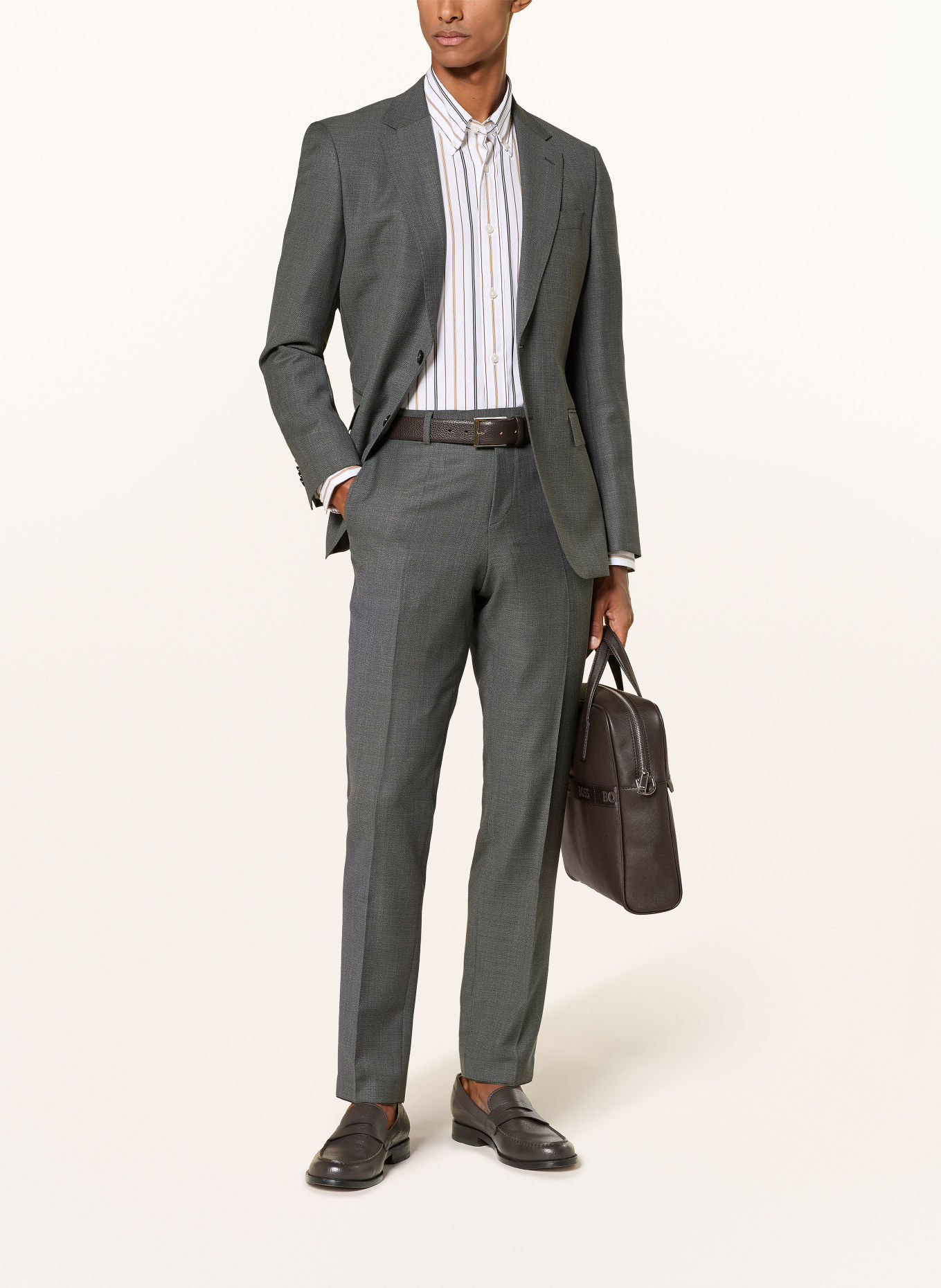 BOSS HUGE Slim Fit Suit: GRAY