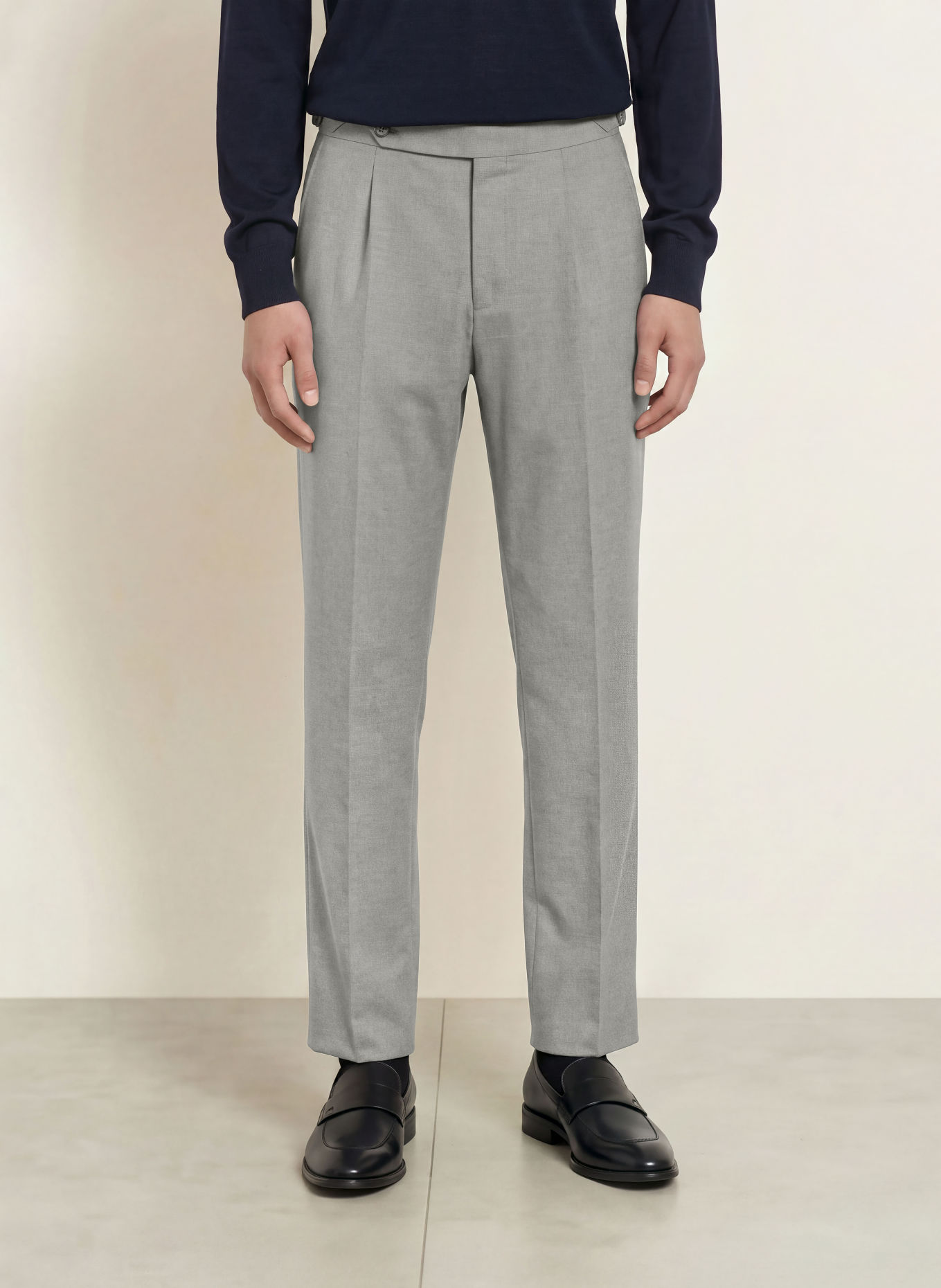 BOSS Kalhoty PERINO Tapered Fit: ŠEDÁ