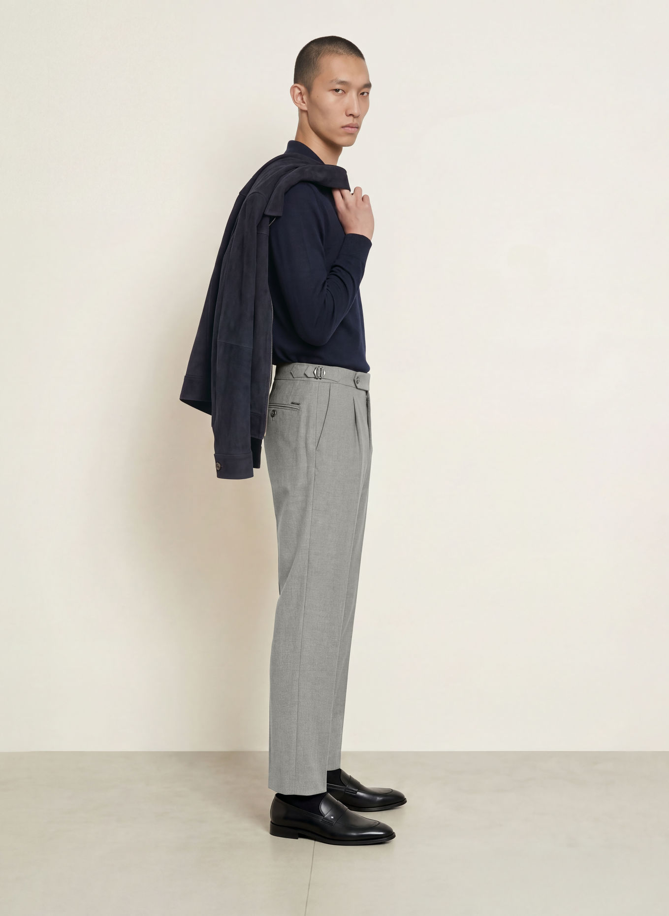 BOSS Kalhoty PERINO Tapered Fit: ŠEDÁ