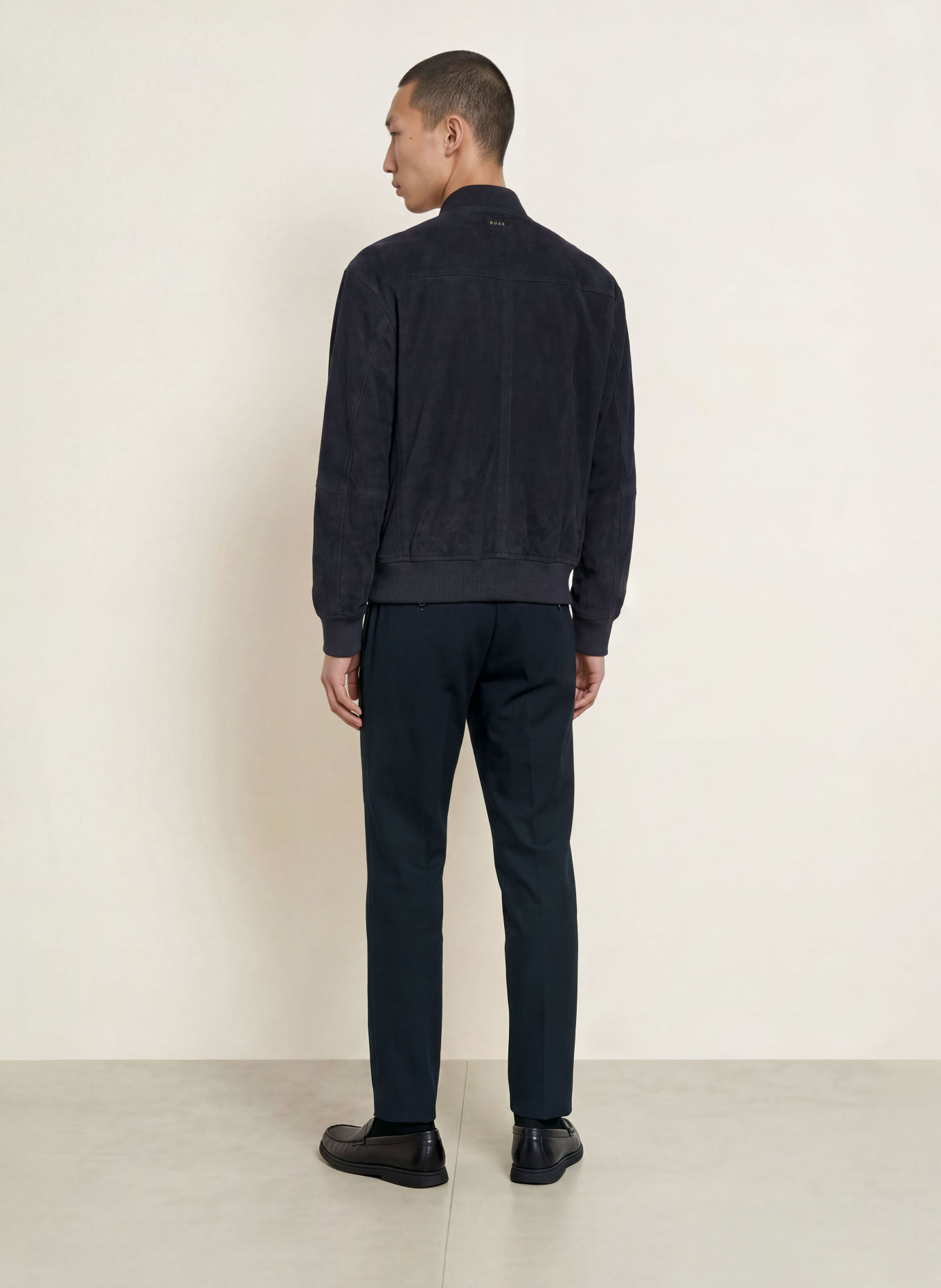 BOSS Kalhoty PERINO Tapered Fit: TMAVĚ MODRÁ