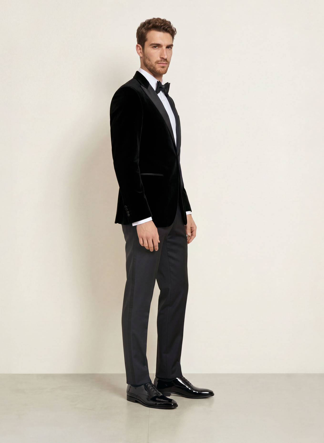 BOSS HUTSON Slim Fit Velvet Blazer: 001 BLACK