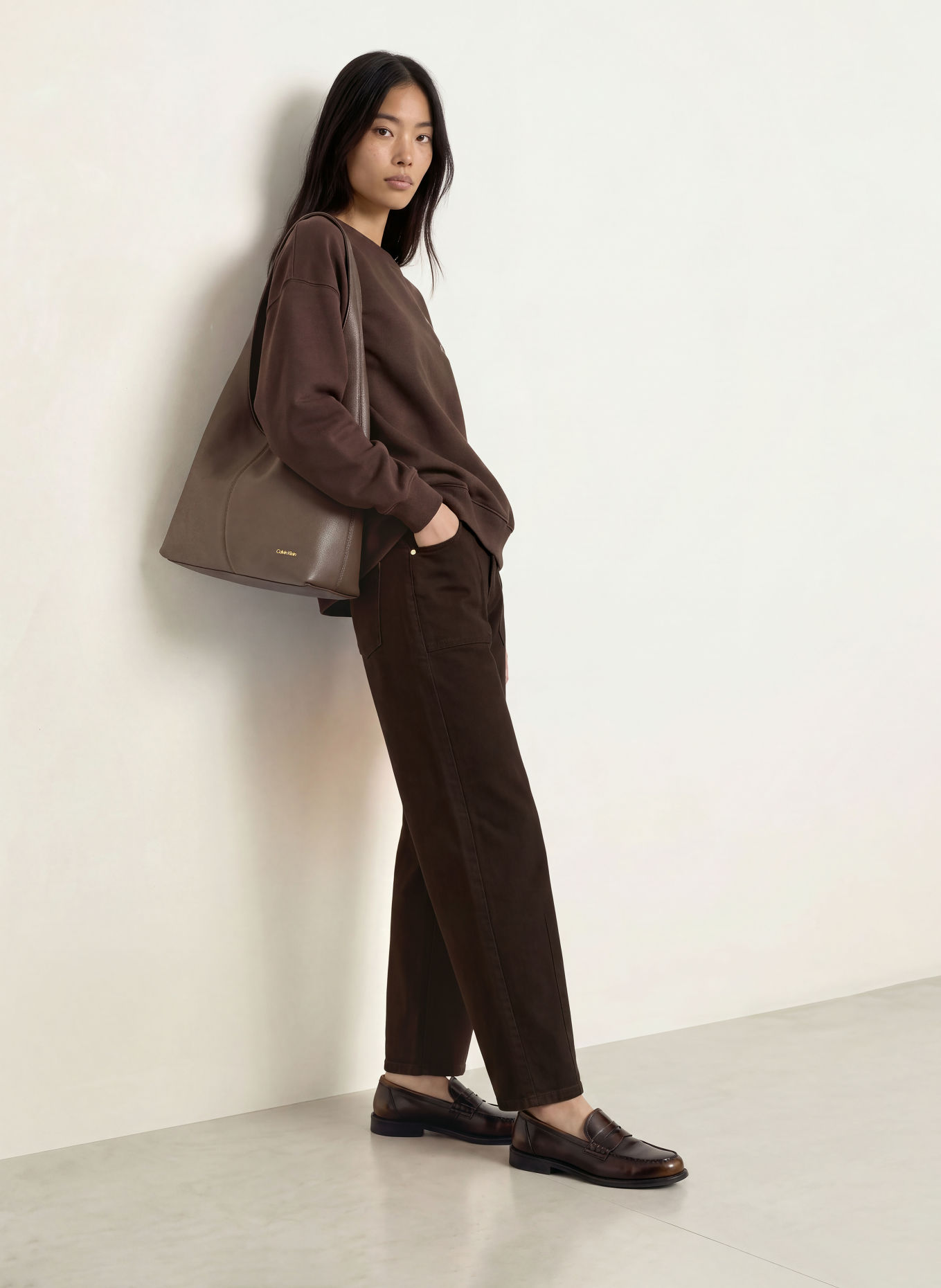 Smith & Soul Barrel-leg jeans: 913 dark choc