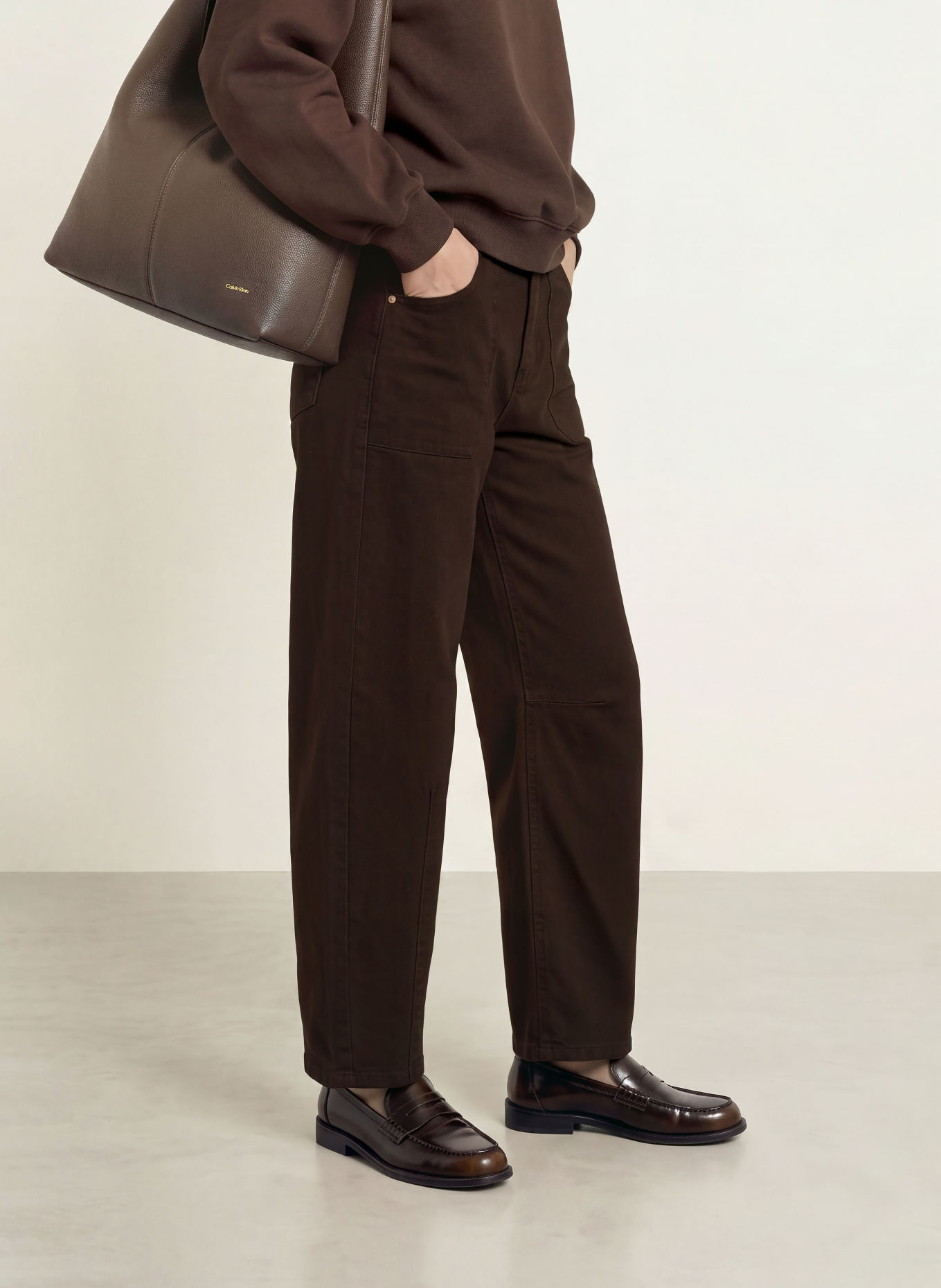 Smith & Soul Barrel-leg jeans: 913 dark choc
