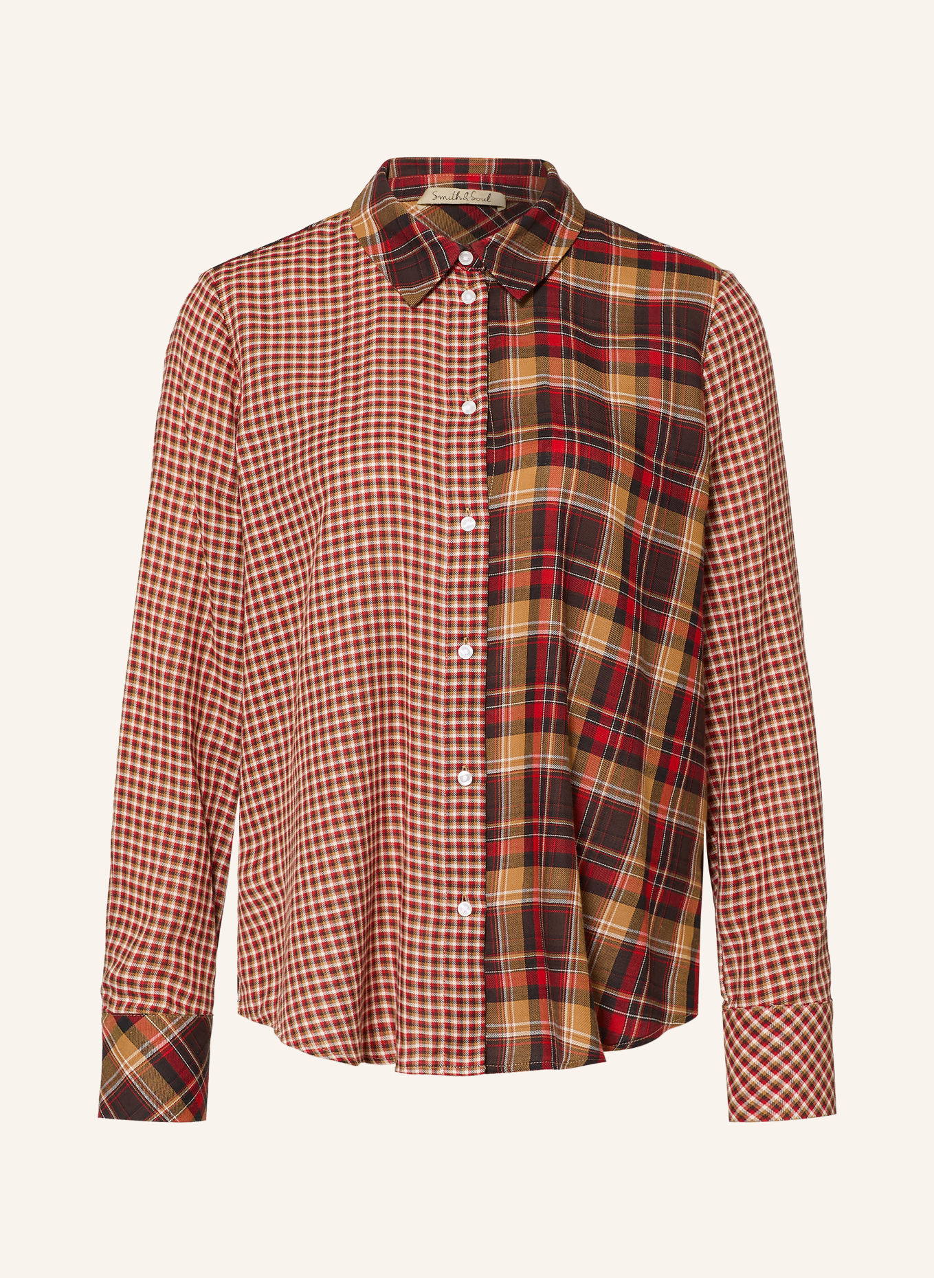 Smith & Soul Shirt blouse: RED / BROWN / BLACK