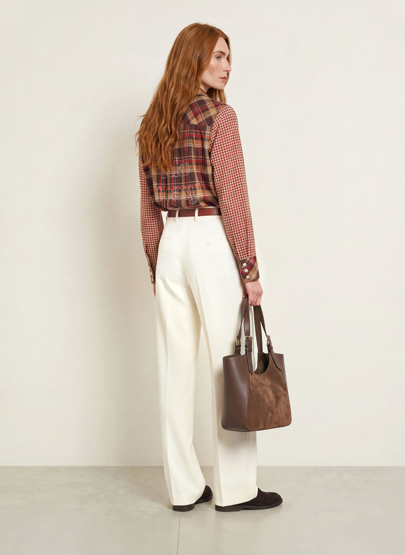 Smith & Soul Shirt blouse: RED / BROWN / BLACK