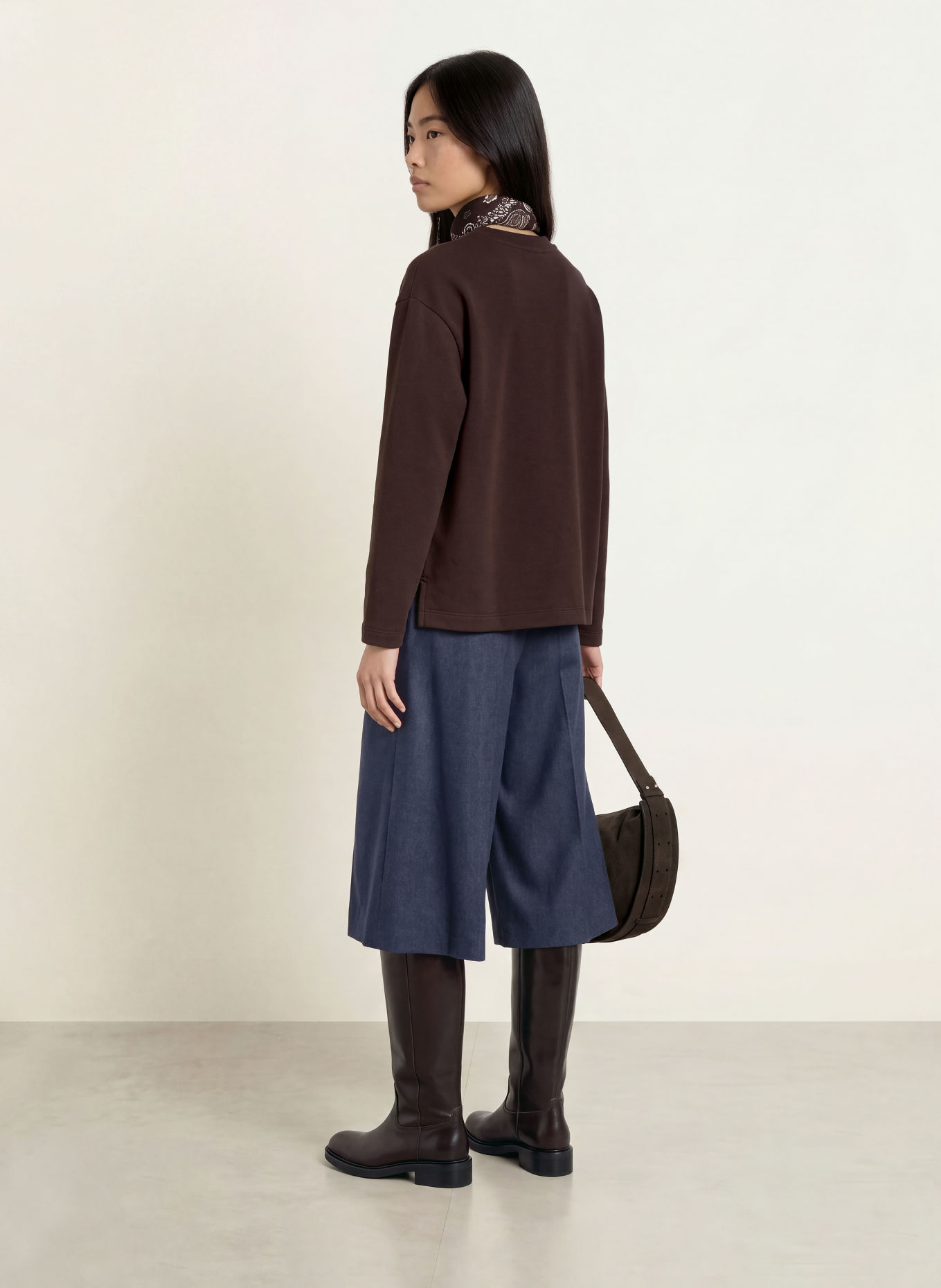 Smith & Soul Sweatshirt BOXY: DUNKELBRAUN