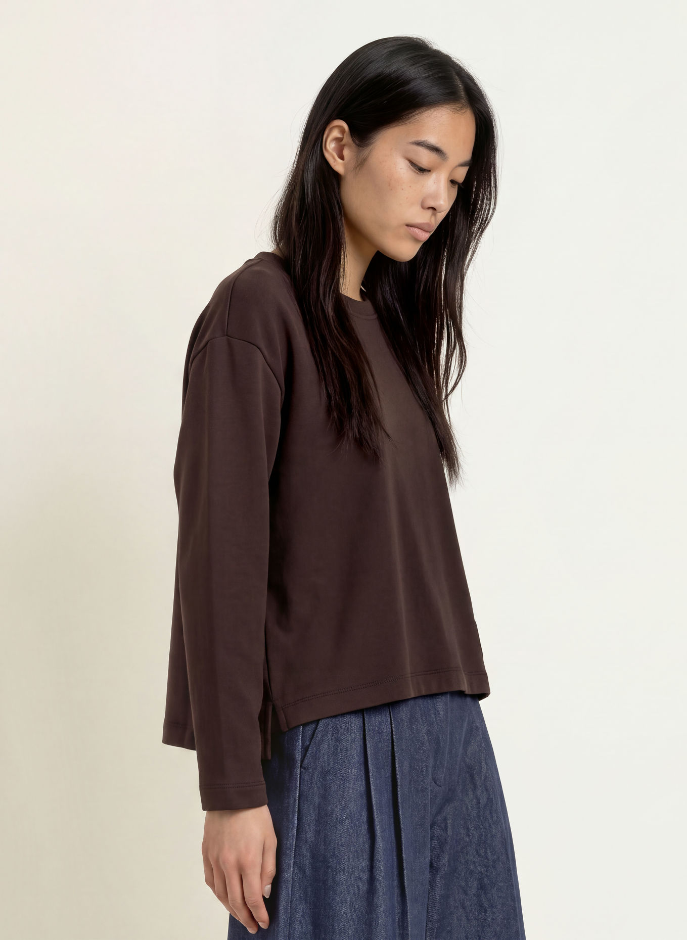 Smith & Soul Sweatshirt BOXY: DUNKELBRAUN