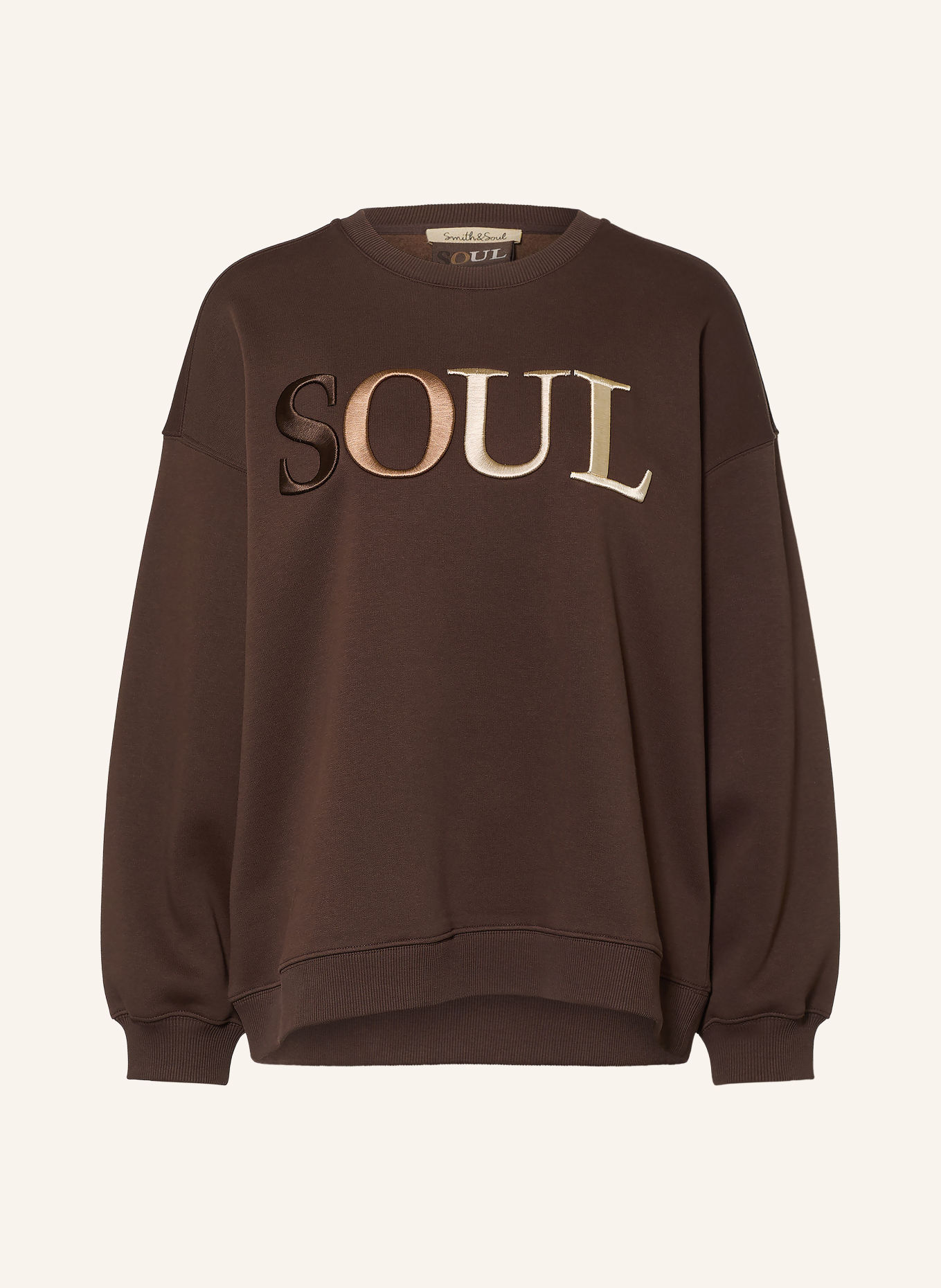 Smith & Soul Oversized-Sweatshirt: DUNKELBRAUN