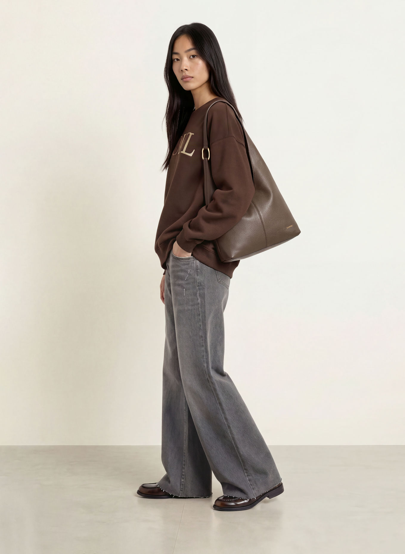 Smith & Soul Oversized-Sweatshirt: DUNKELBRAUN