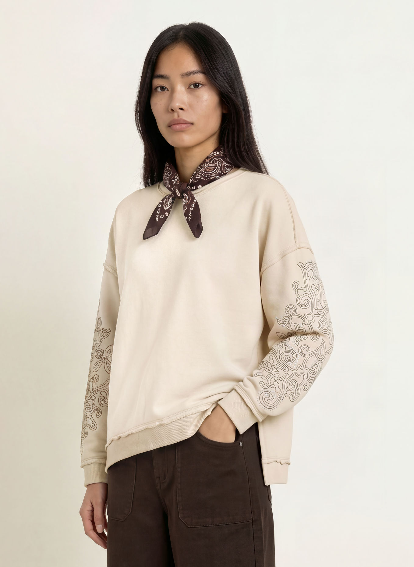 Smith & Soul Sweatshirt: CREAM / SILVER / BLACK