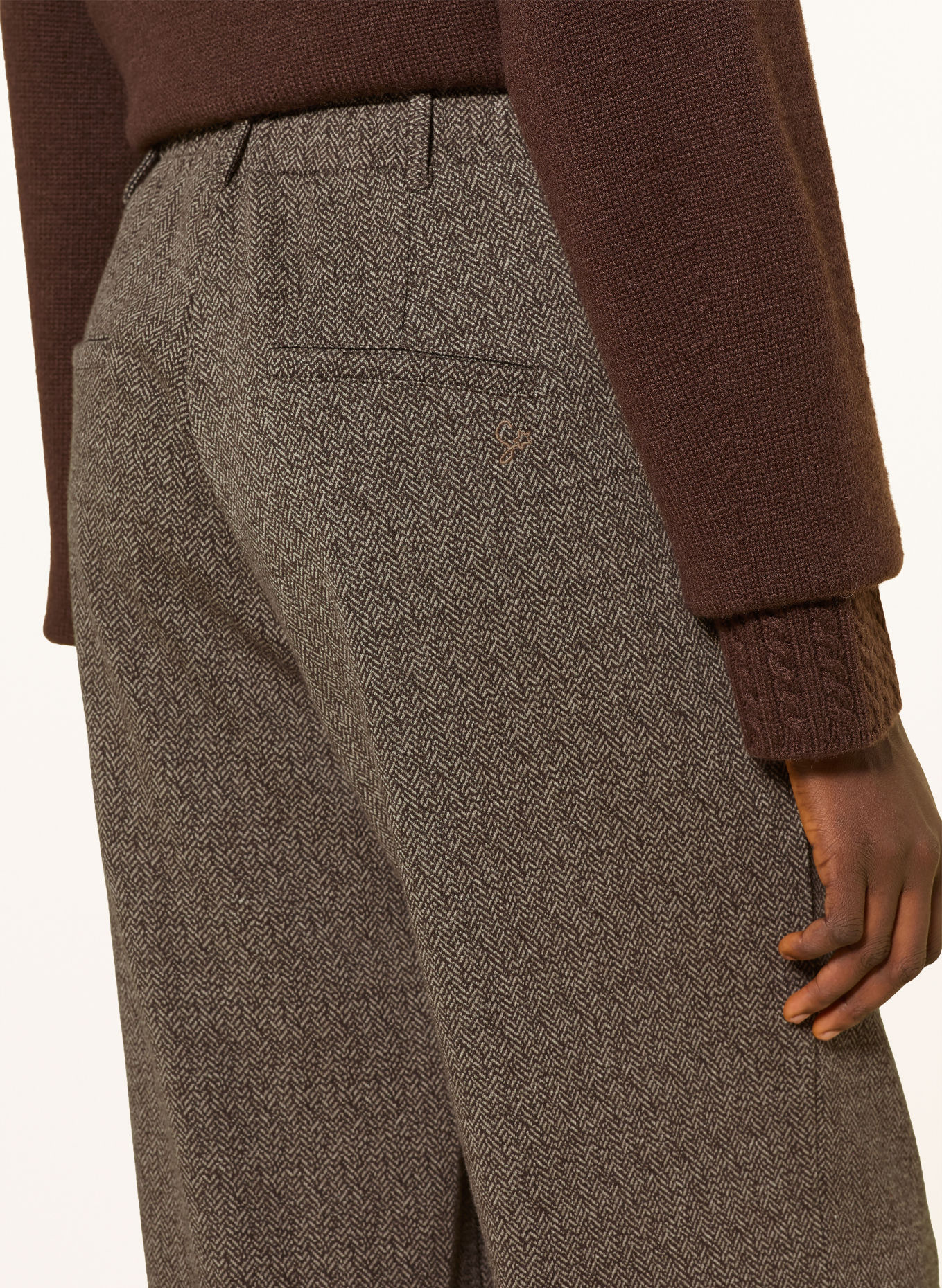 Smith & Soul Trousers: LIGHT BROWN / DARK BROWN