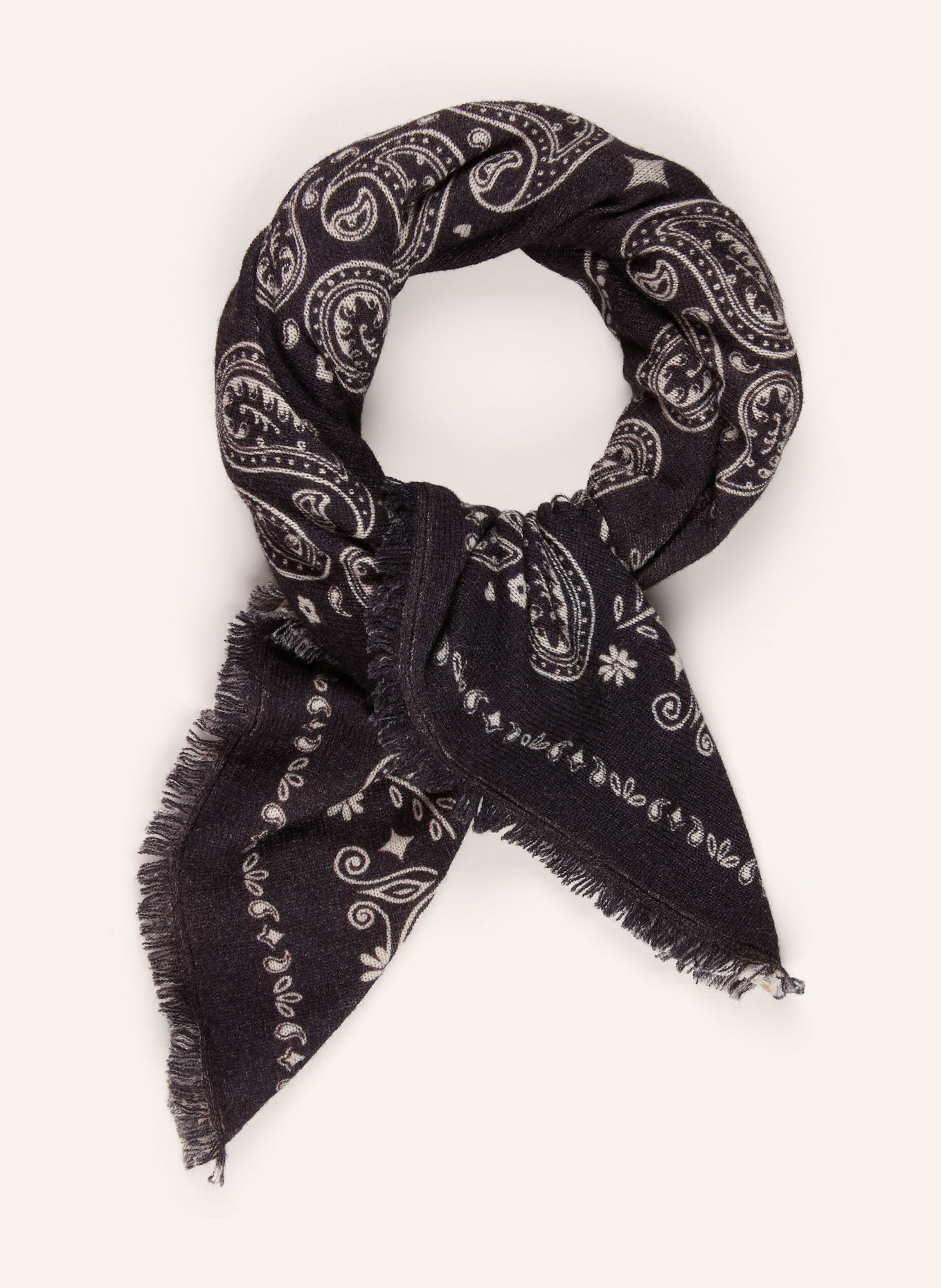Smith & Soul Scarf: DARK GRAY / CREAM
