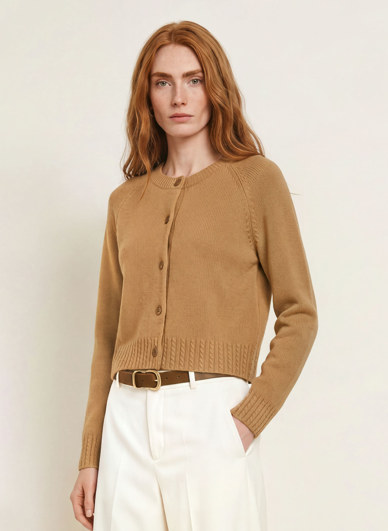 Smith & Soul Cardigan: CAMEL