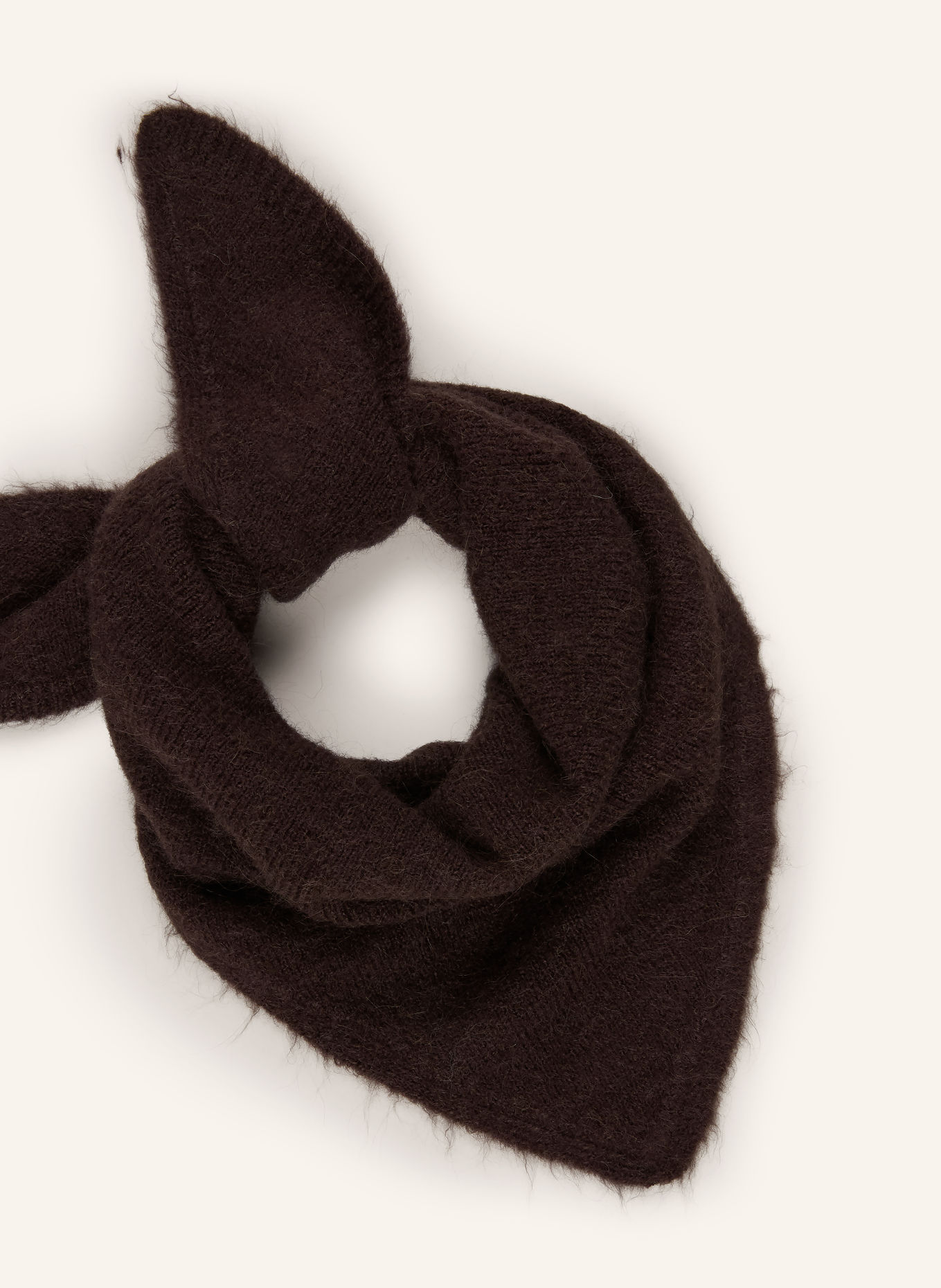Rich & Royal Triangular scarf: DARK BROWN