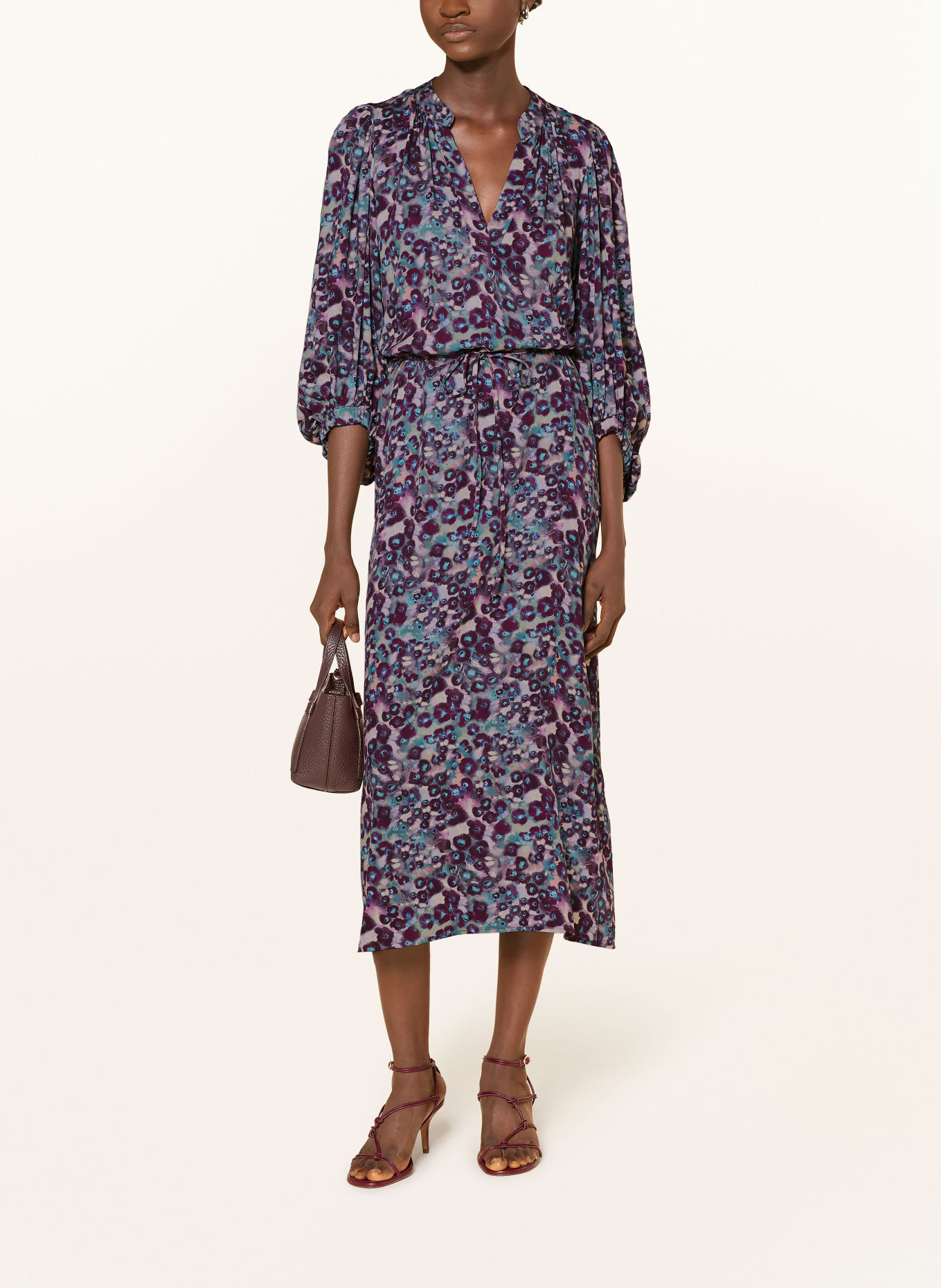 Rich & Royal Dress: DARK PURPLE / ECRU / TEAL