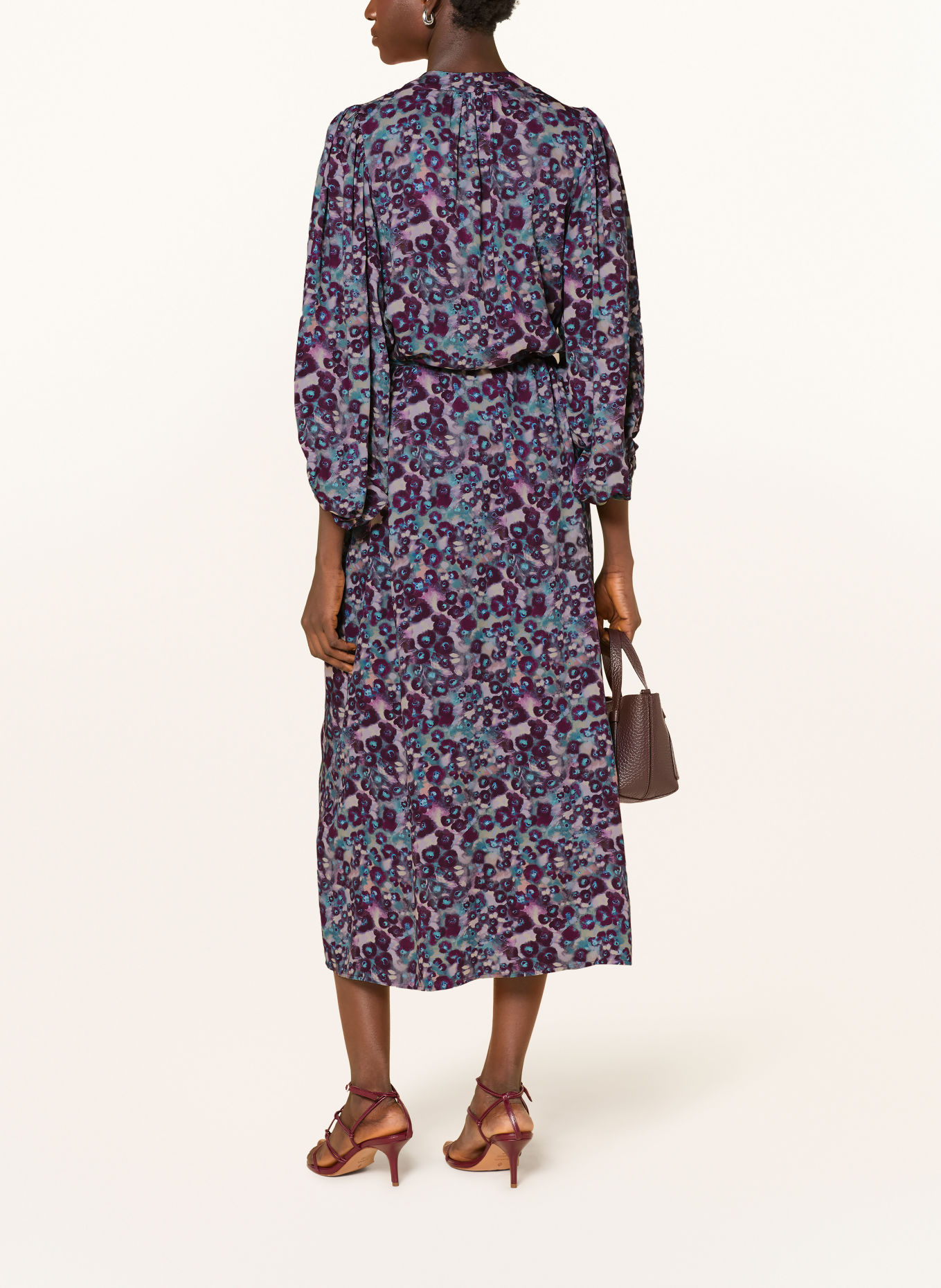 Rich & Royal Dress: DARK PURPLE / ECRU / TEAL