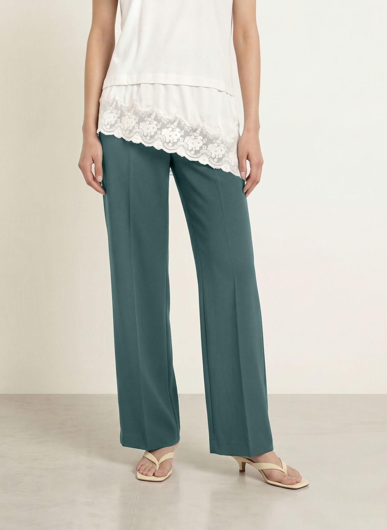 Rich & Royal Marlene-broek: DONKERGROEN
