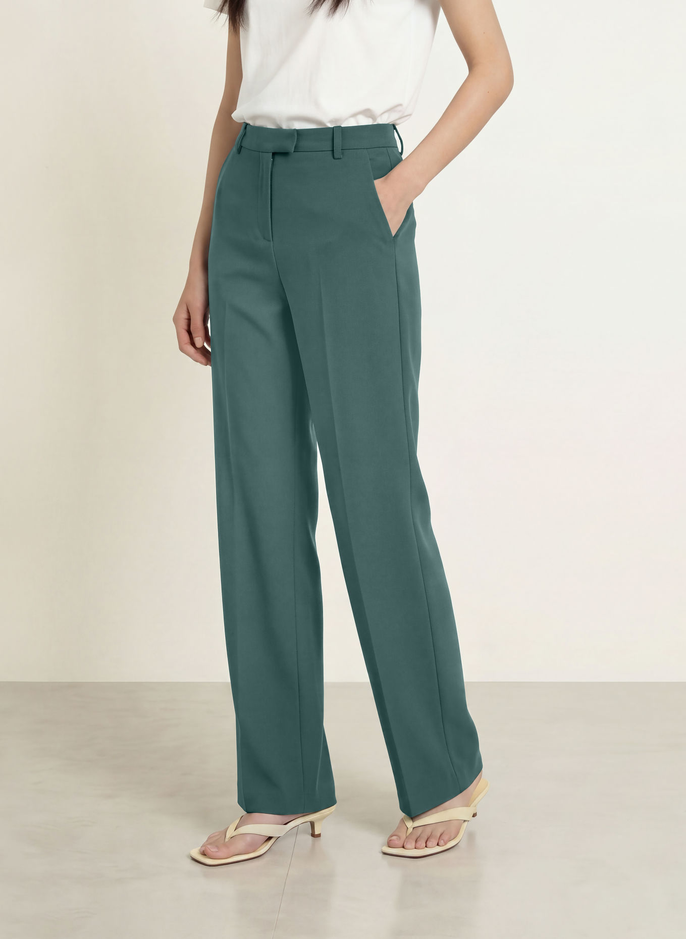 Rich & Royal Marlene-broek: DONKERGROEN