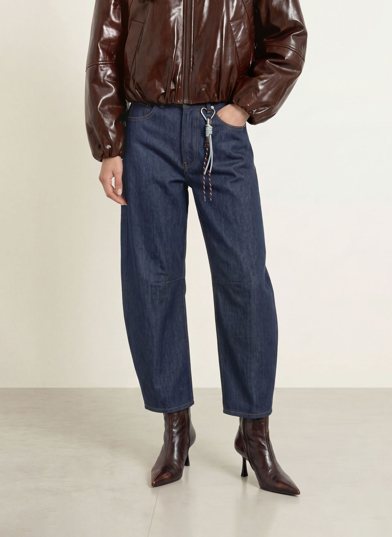 Rich & Royal Barrel-leg jeans: 700 DENIM BLUE