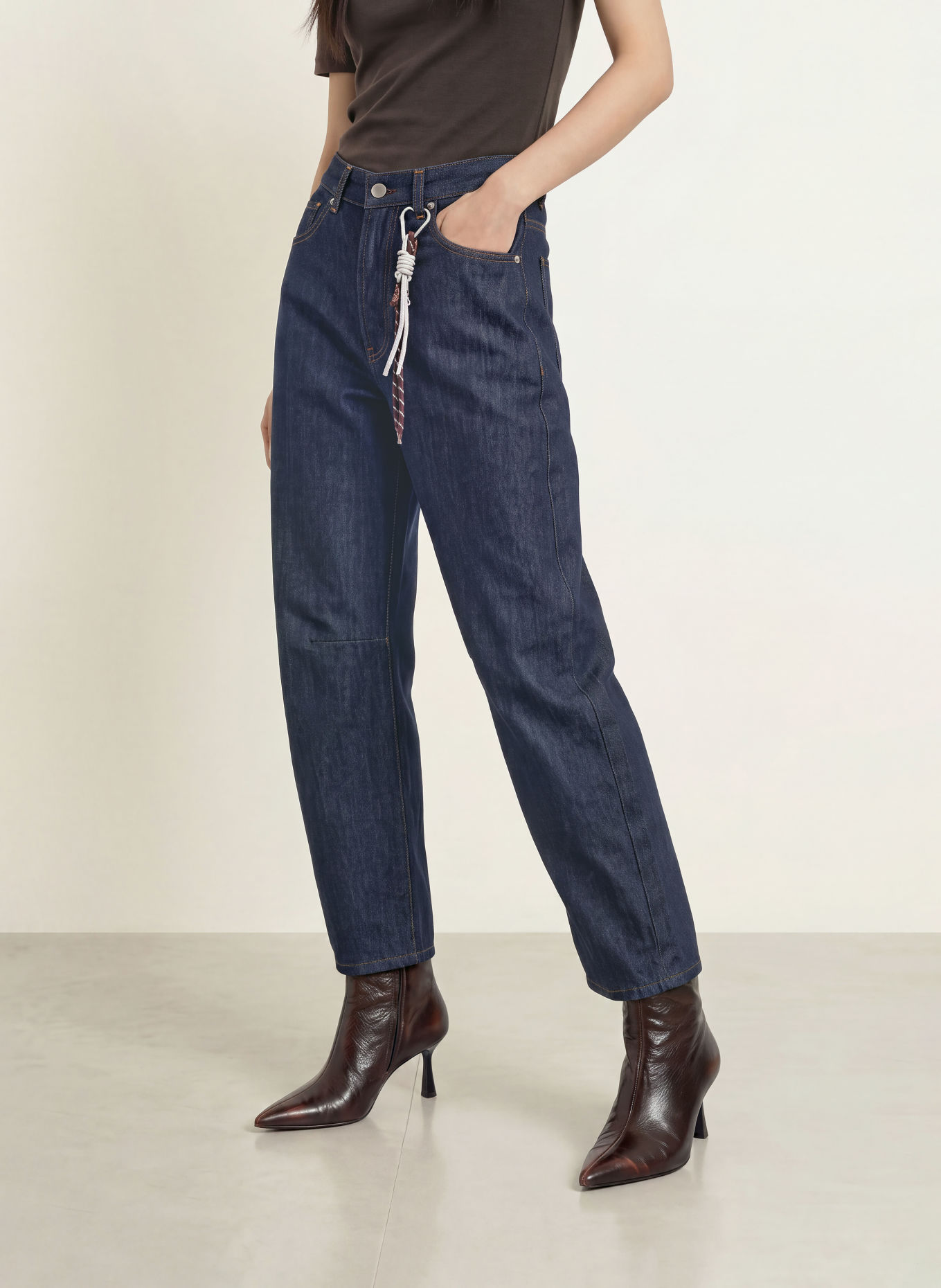 Rich & Royal Barrel-leg jeans: 700 DENIM BLUE