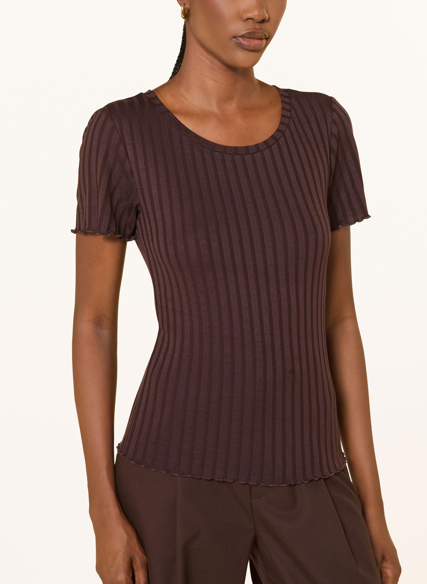 Rich & Royal T-shirt: MARRON FONCÉ