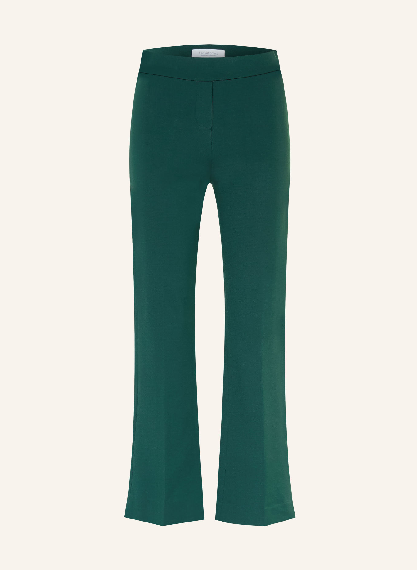 Rich & Royal Bootcut broek van jersey: PETROL