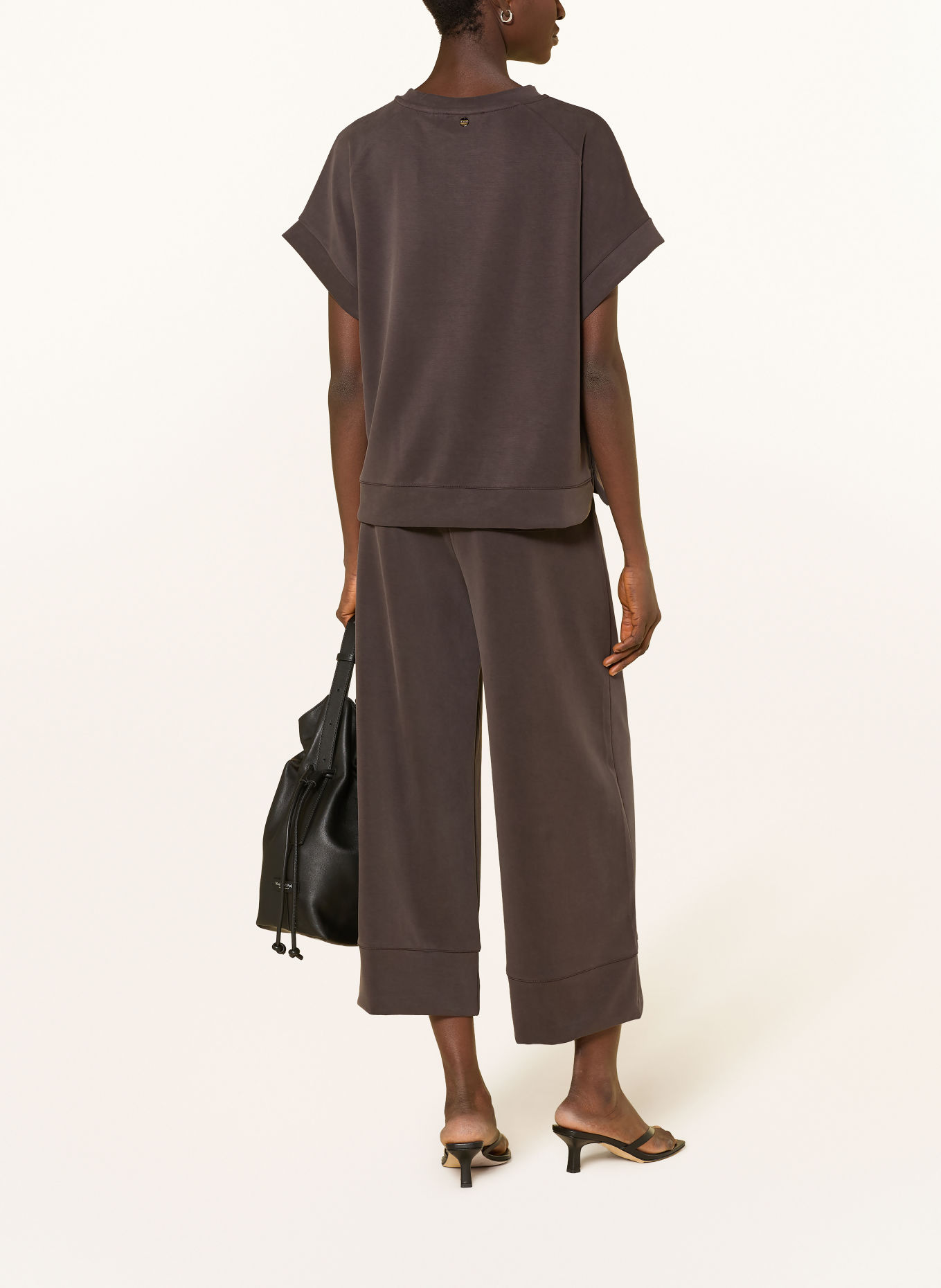Rich & Royal Jersey Culottes: DARK BROWN