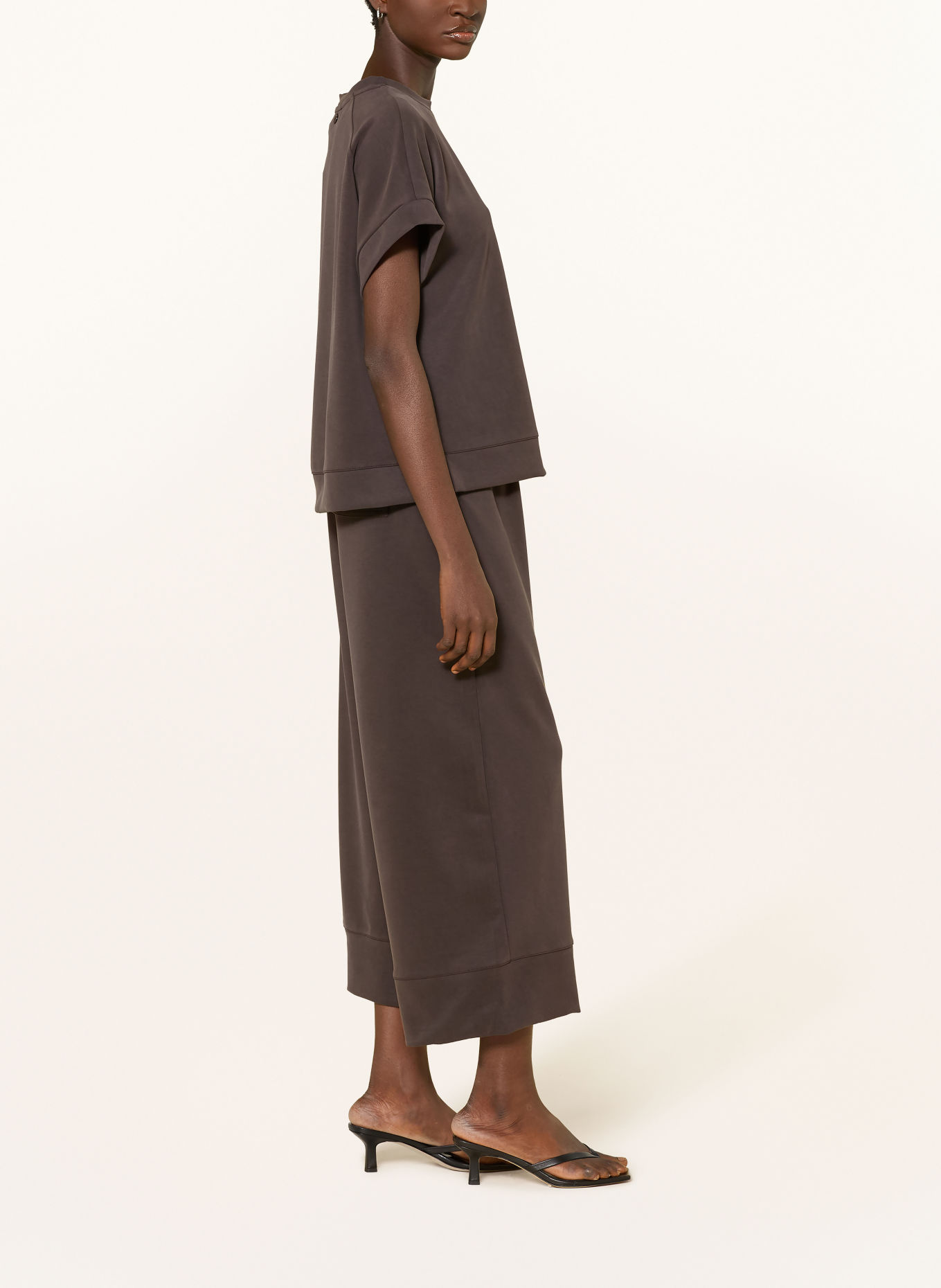 Rich & Royal Jersey Culottes: DARK BROWN