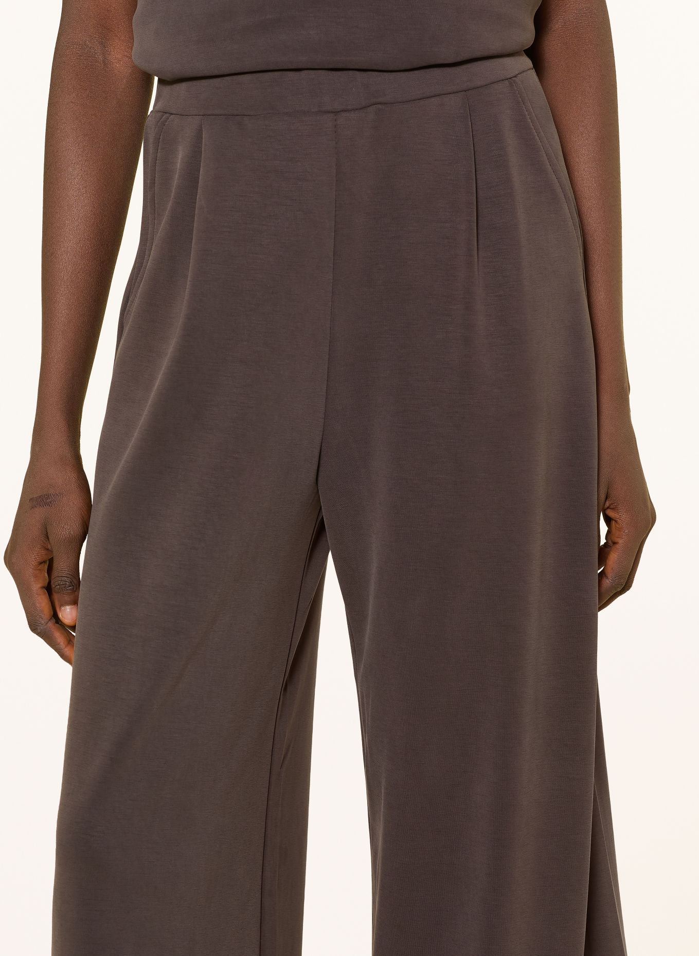 Rich & Royal Jersey Culottes: DARK BROWN