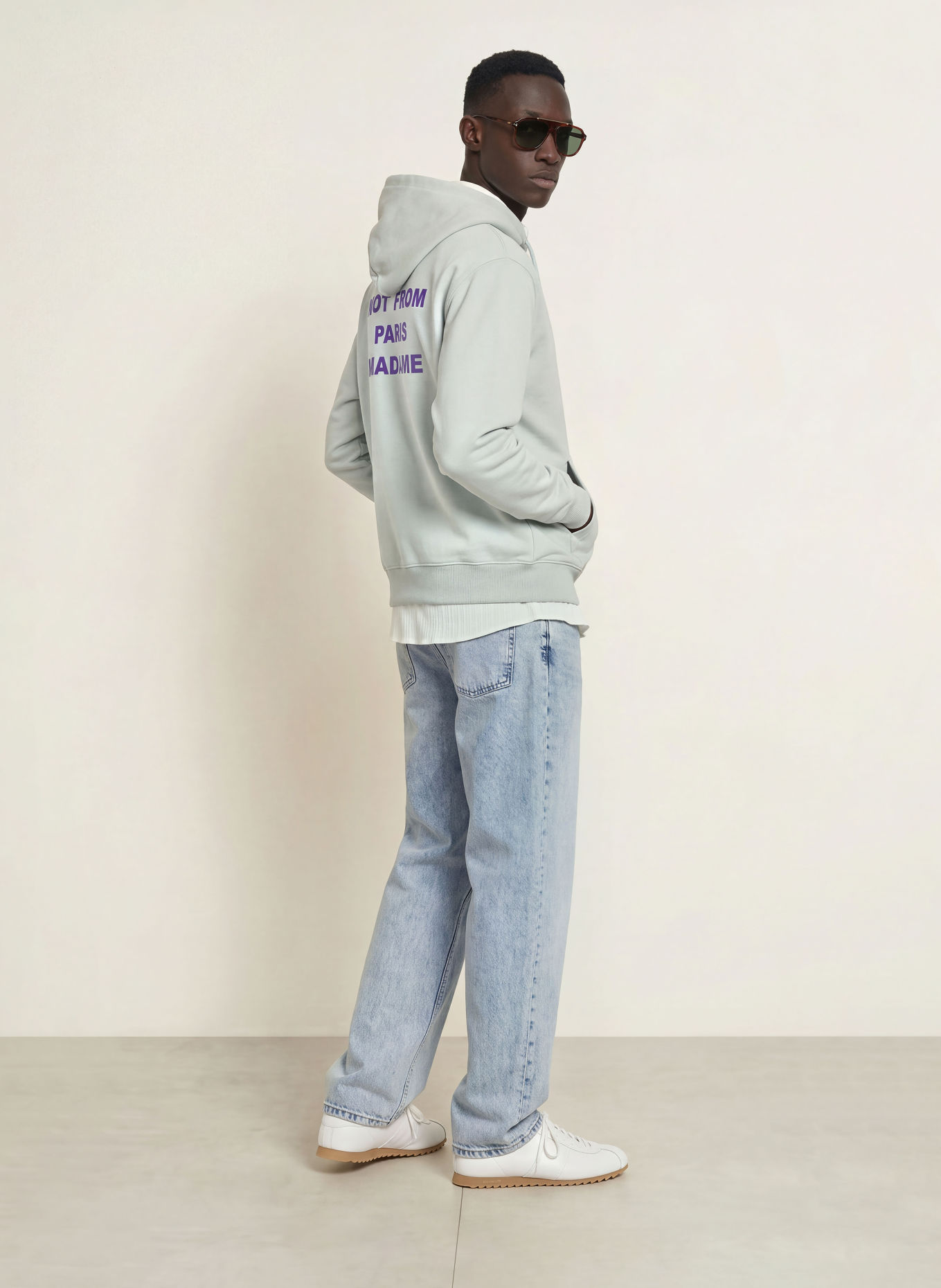 DRÔLE DE MONSIEUR Hoodie: CRÈME