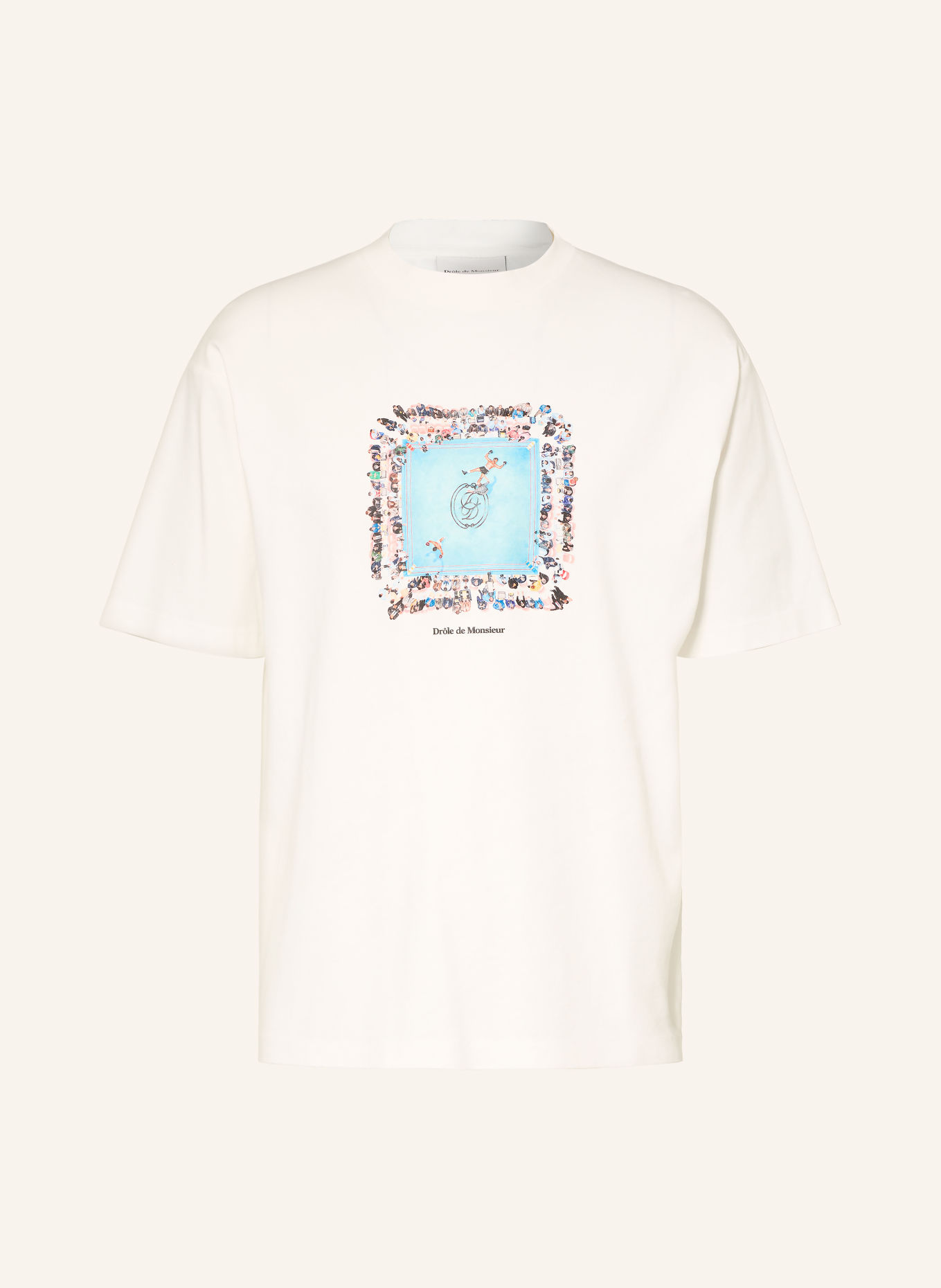 DRÔLE DE MONSIEUR T-shirt: VIT / BLÅ / SVART