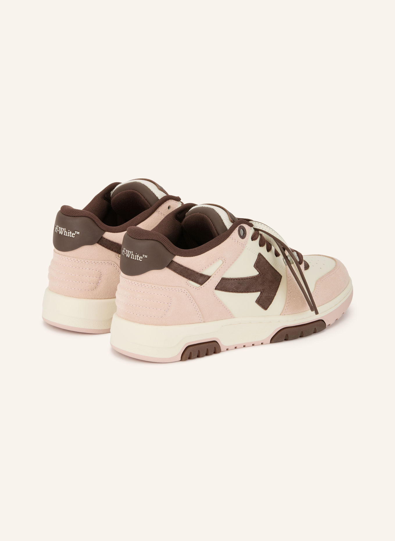 Off-White OUT OF OFFICE Sneakers: ROSE / DARK BROWN / ECRU