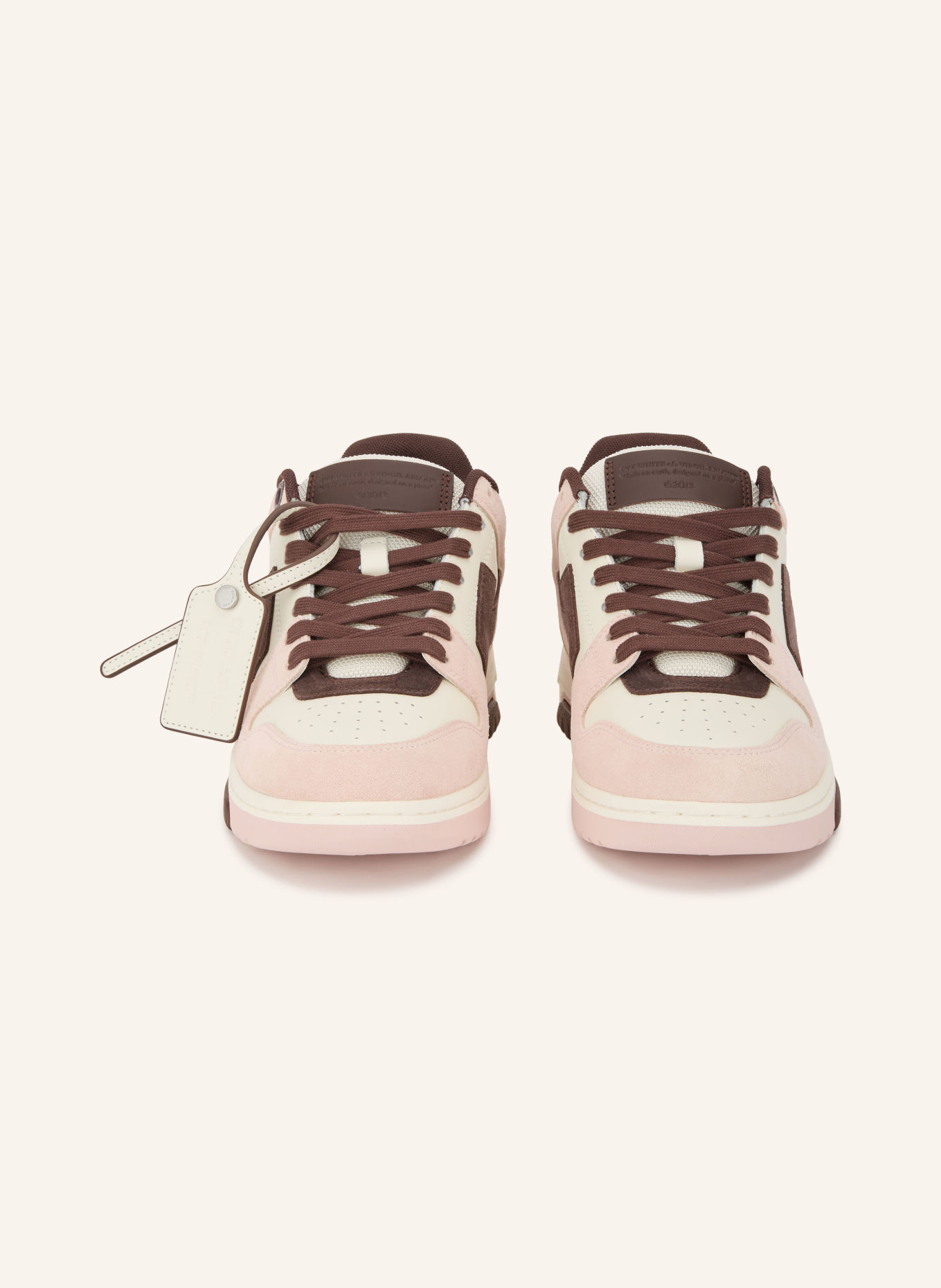 Off-White OUT OF OFFICE Sneakers: ROSE / DARK BROWN / ECRU