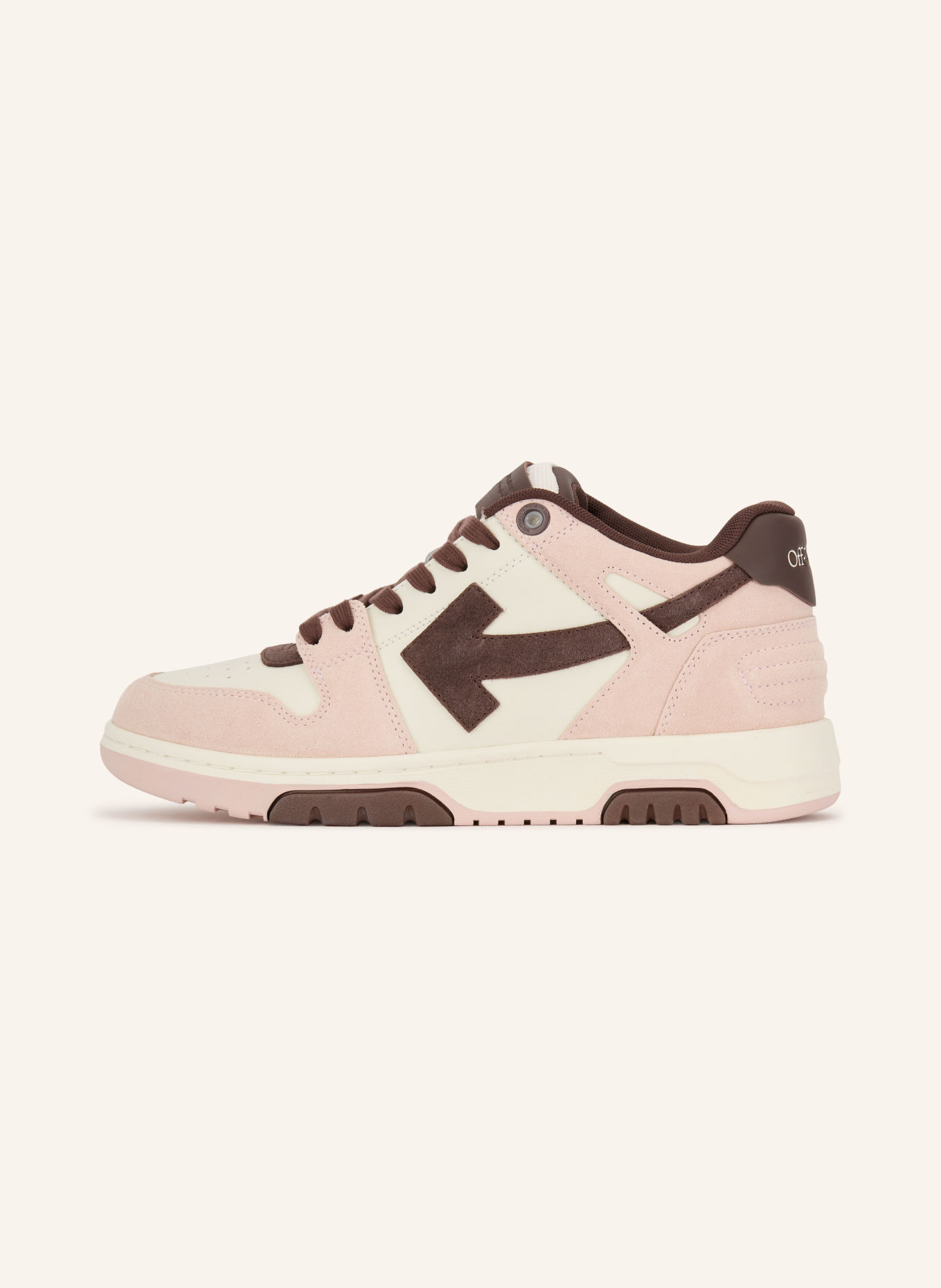 Off-White OUT OF OFFICE Sneakers: ROSE / DARK BROWN / ECRU