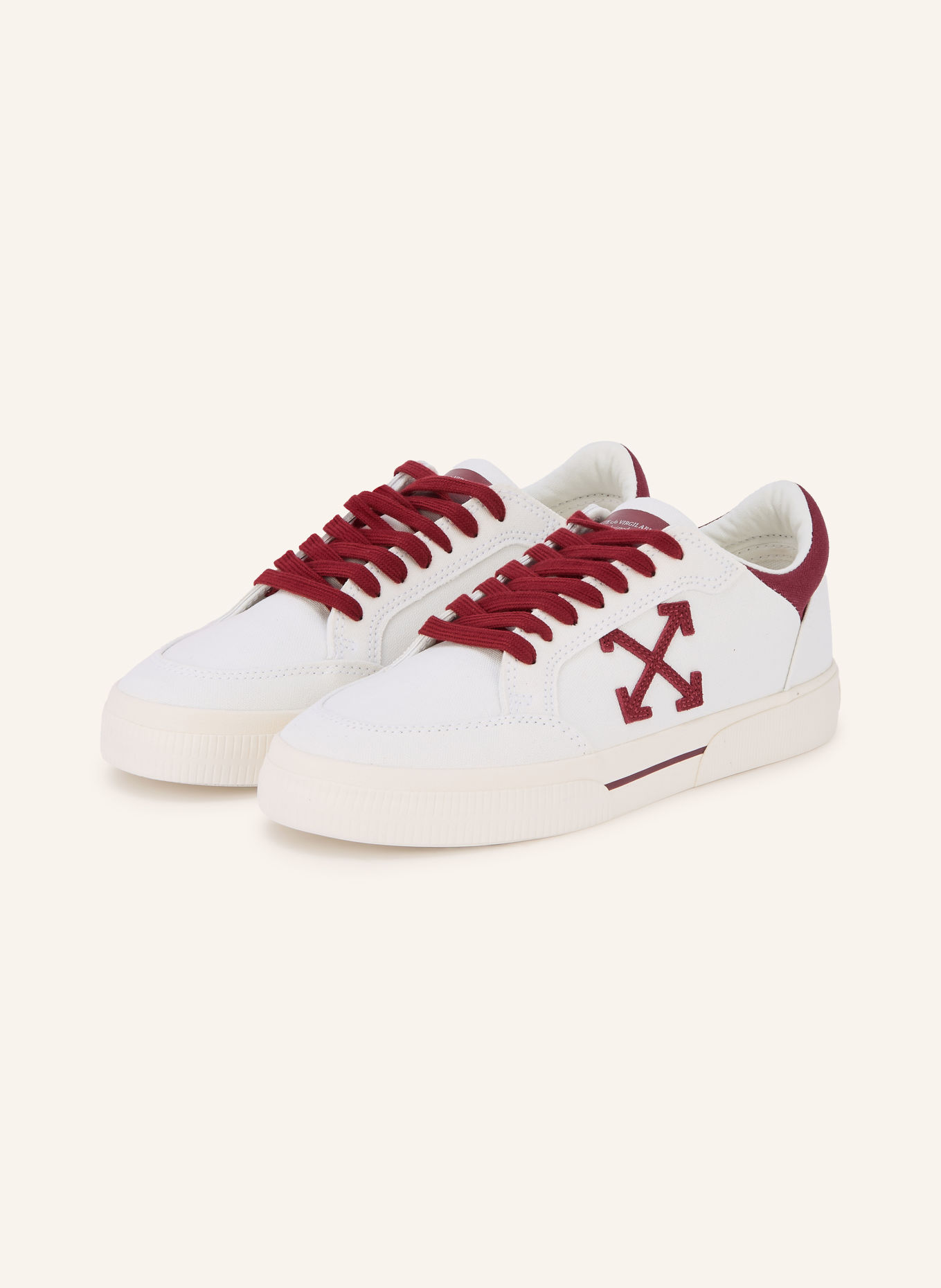 Off-White Sneaker VULC: VIT / RÖD