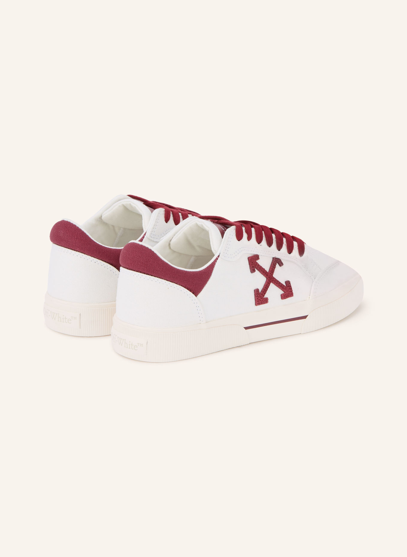 Off-White Sneaker VULC: VIT / RÖD