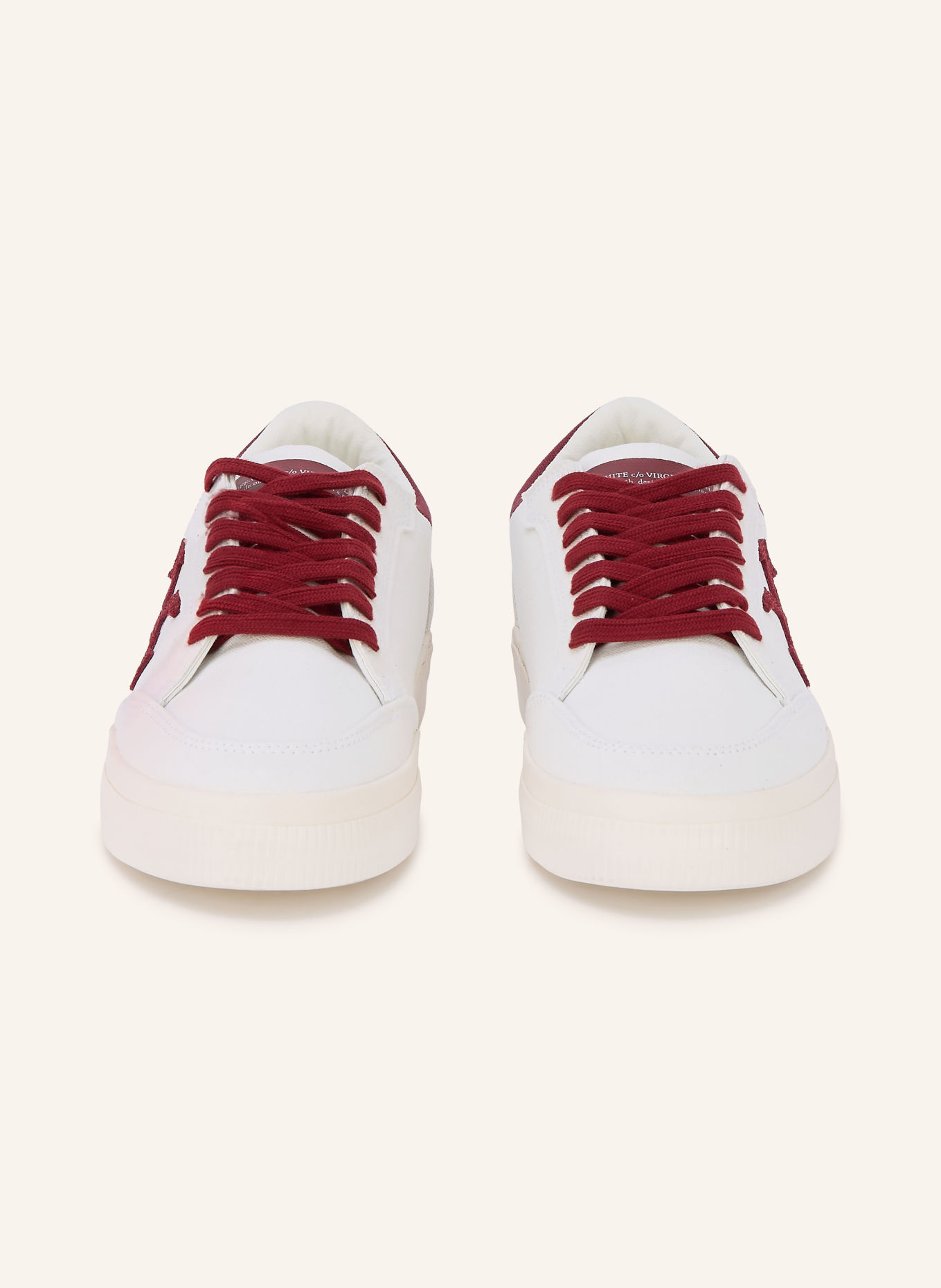 Off-White Sneaker VULC: VIT / RÖD