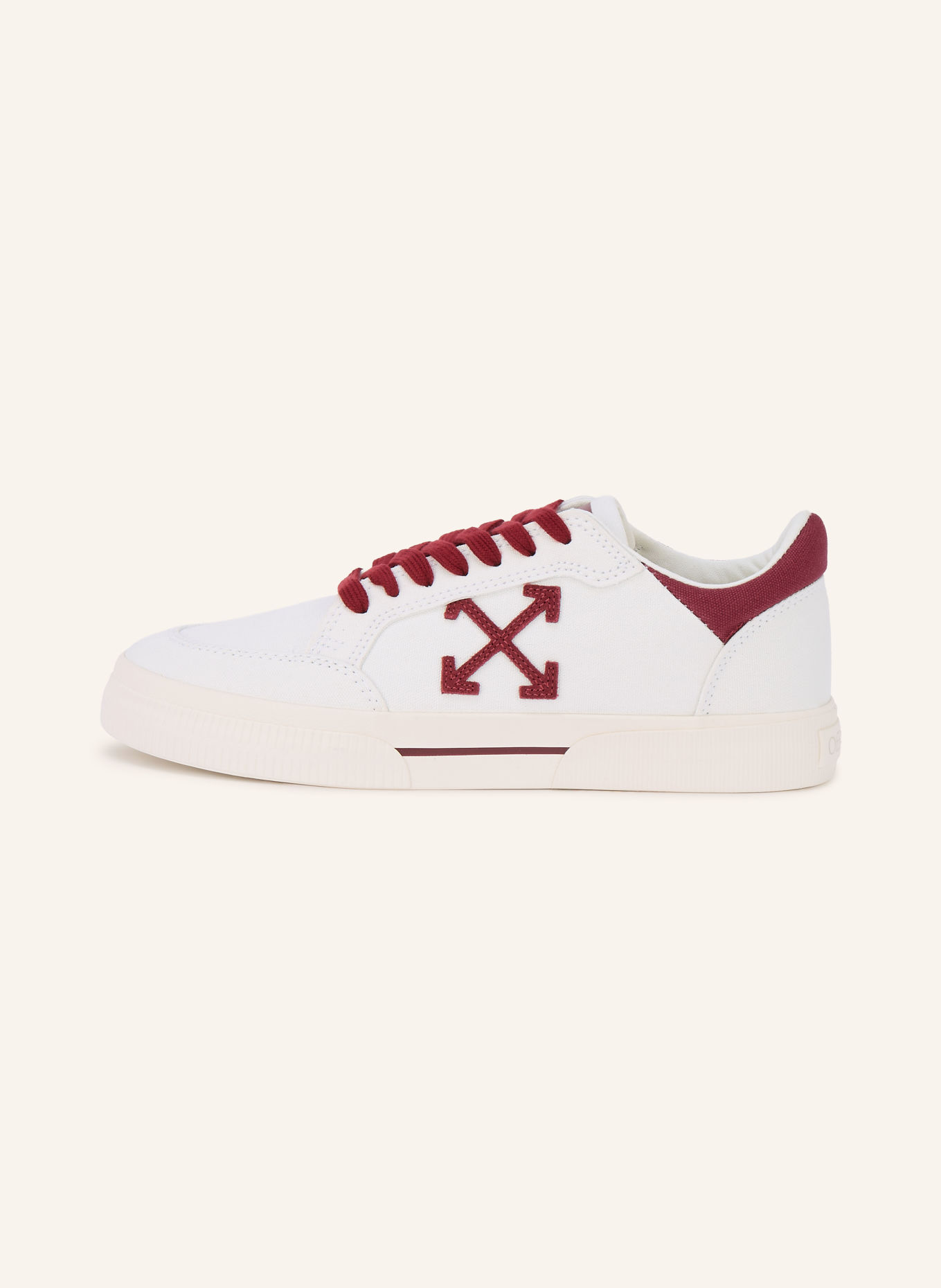 Off-White Sneaker VULC: VIT / RÖD
