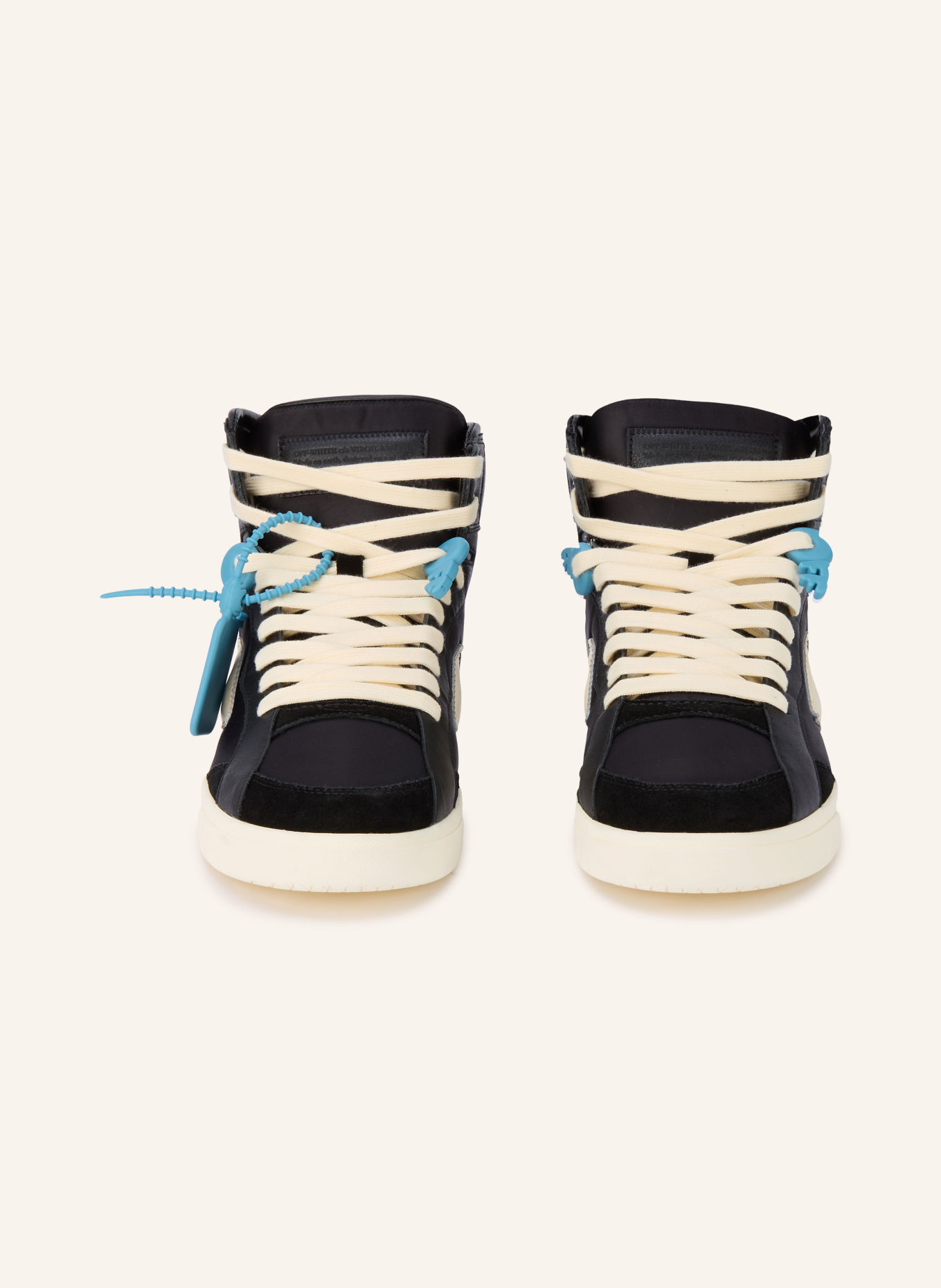 Off-White Wysokie sneakersy END OF PLAY: CZARNY / ECRU / JASNONIEBIESKI