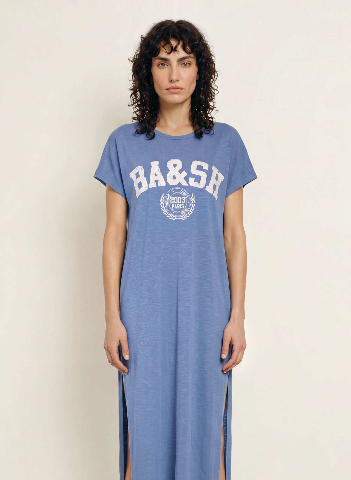 ba&sh Jerseykleid CIVIA: BLAU
